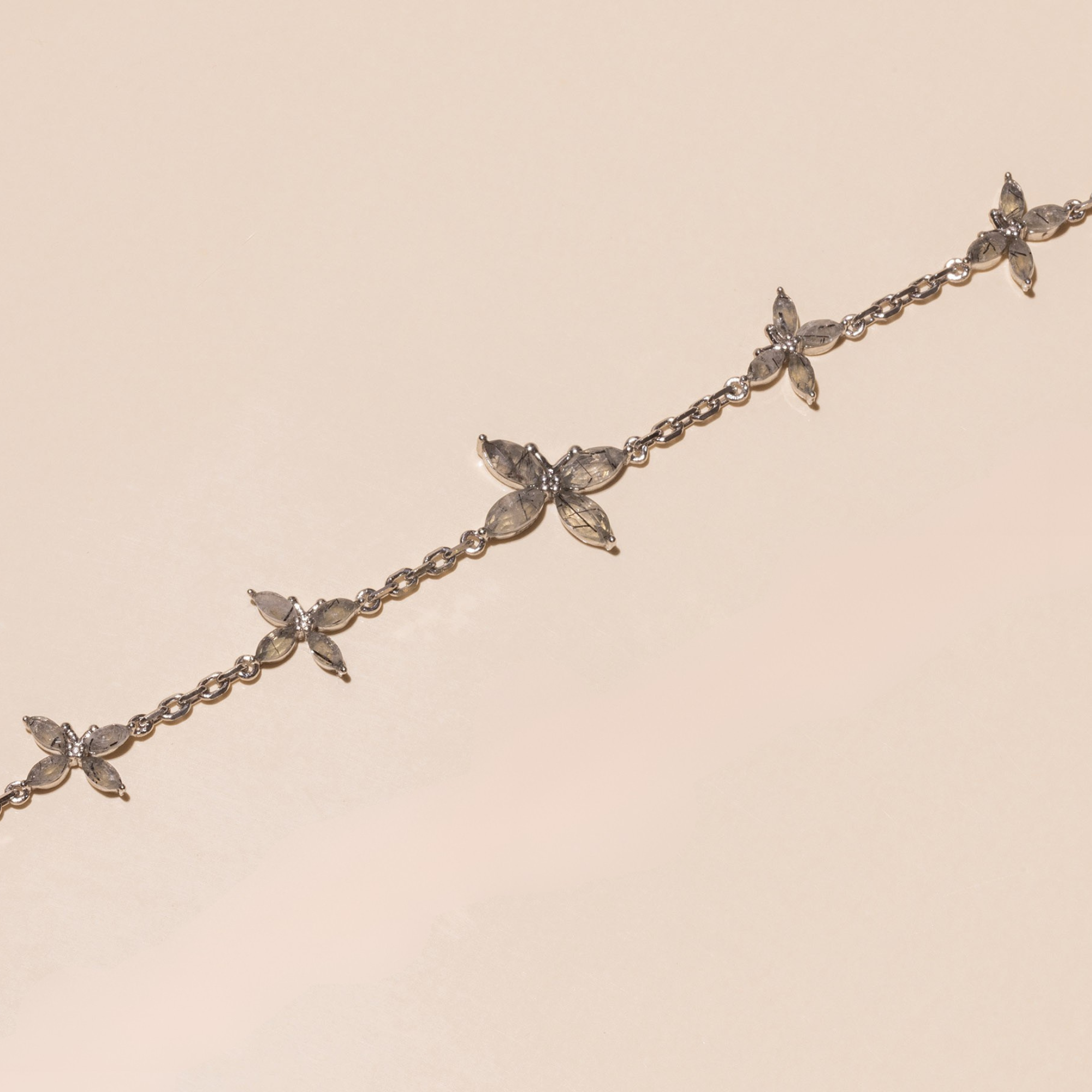 Armband 'Schmetterling mit Edelstein' – Silber | Armband