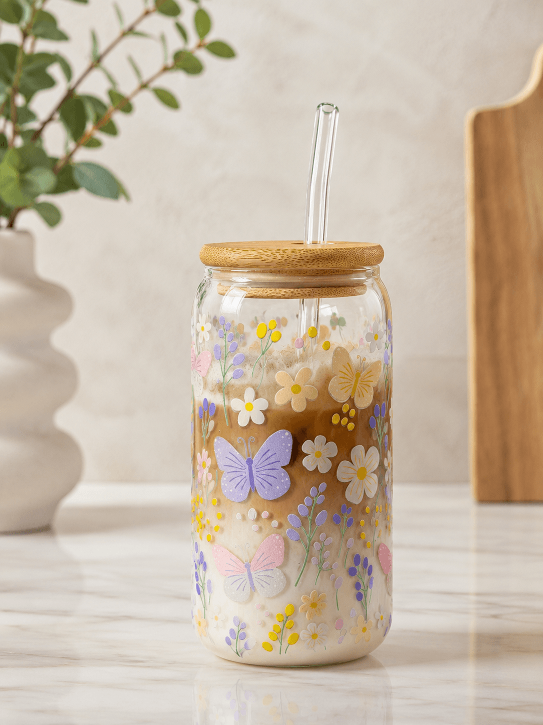 Butterfly Bloom – Clear | Trinkglas / HAAR-ANKER