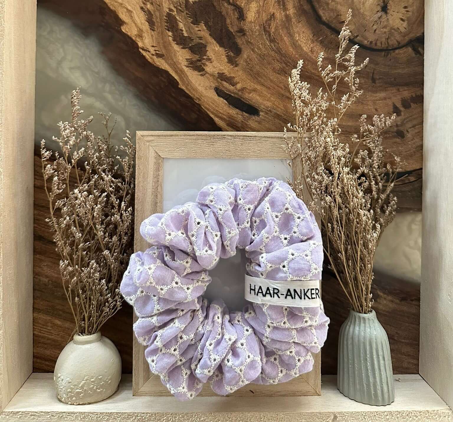 XXL-Scrunchie | Lochstickerei – HAAR-ANKER