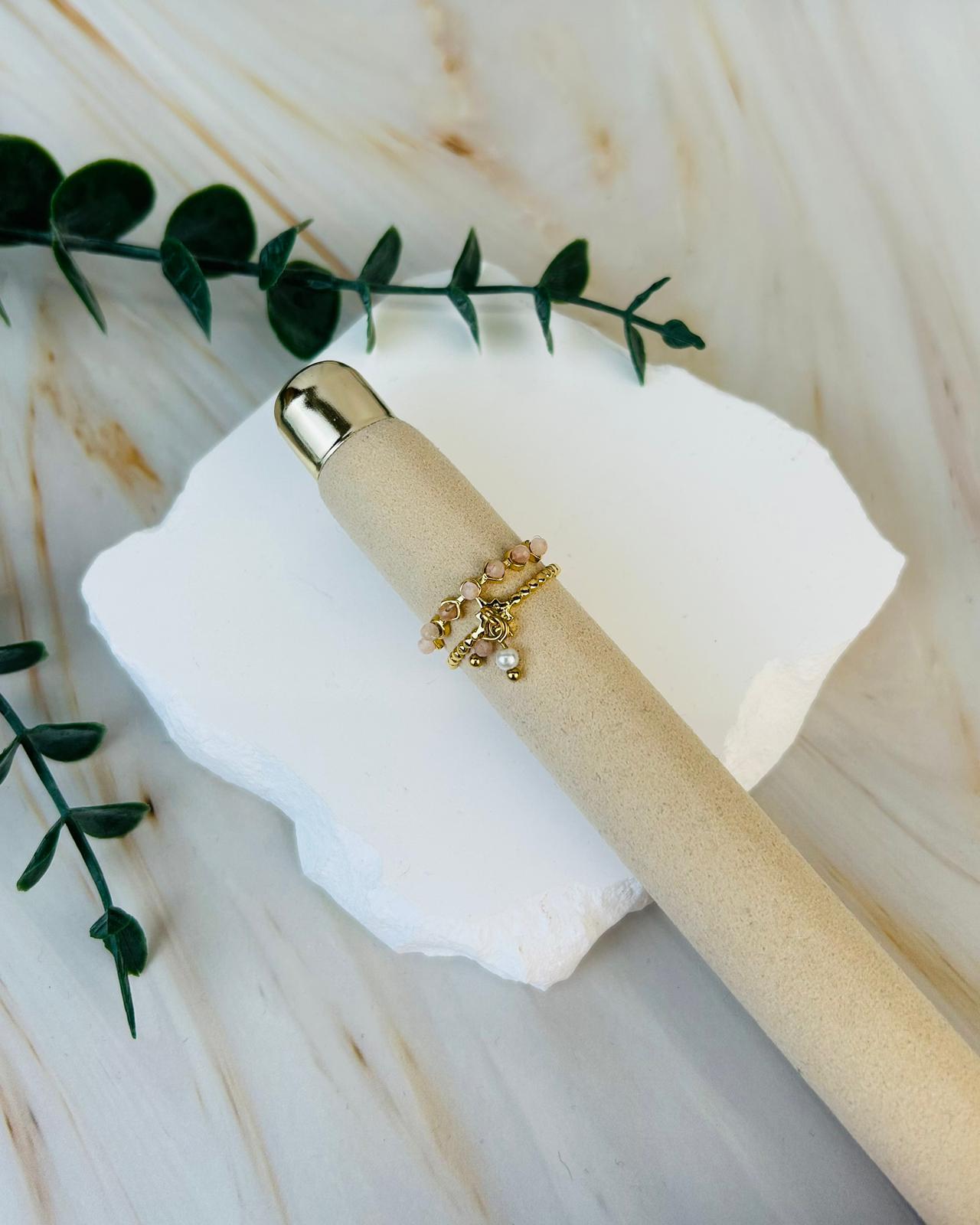 Ring 'Cleo' zweireihig verschied. Farben | Ring