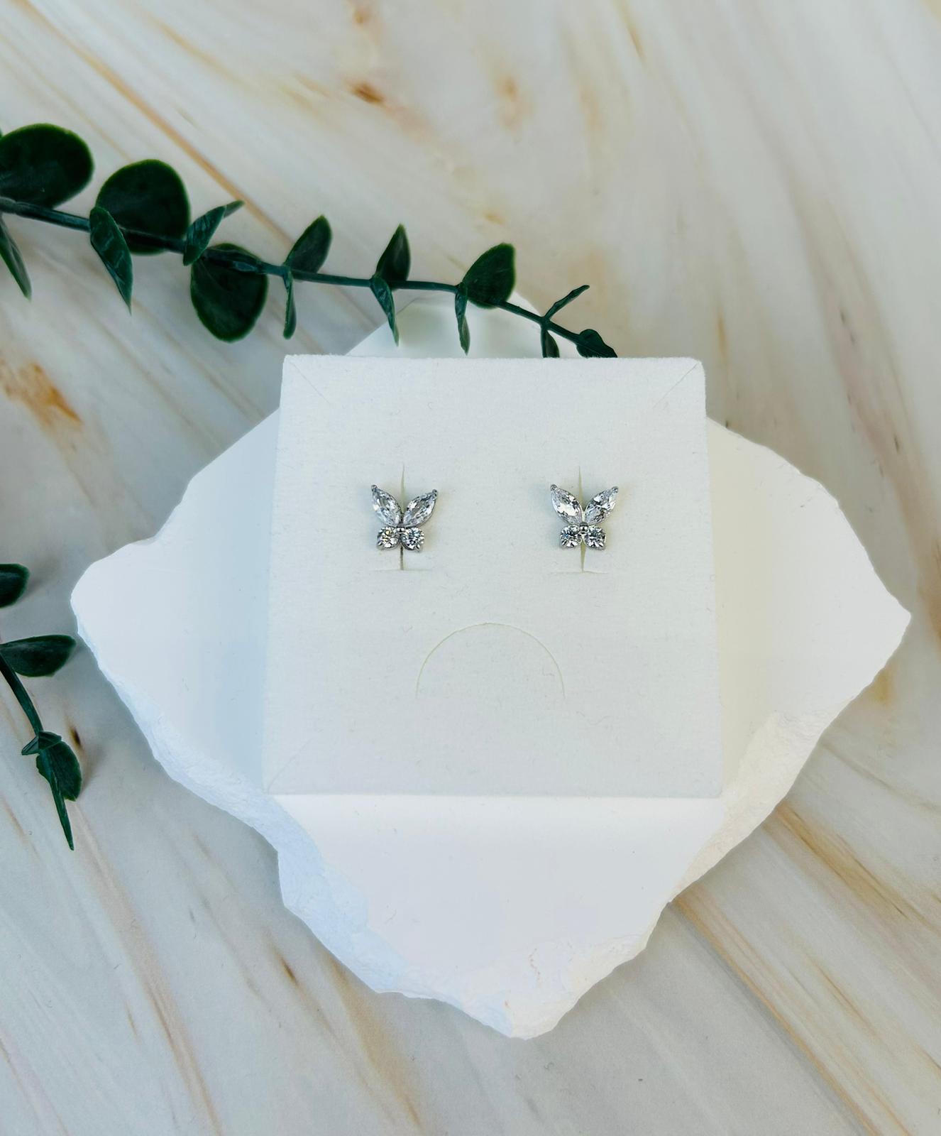 'Schmetterling' in Silber & Gold | Ohrringe