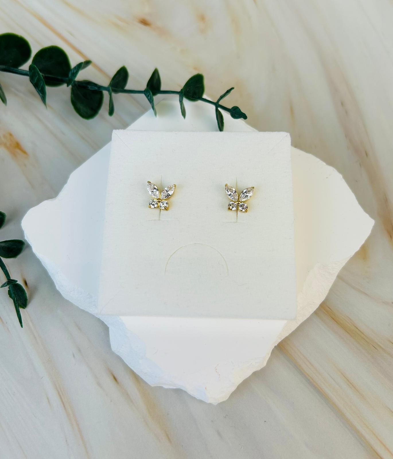 'Schmetterling' in Silber & Gold | Ohrringe