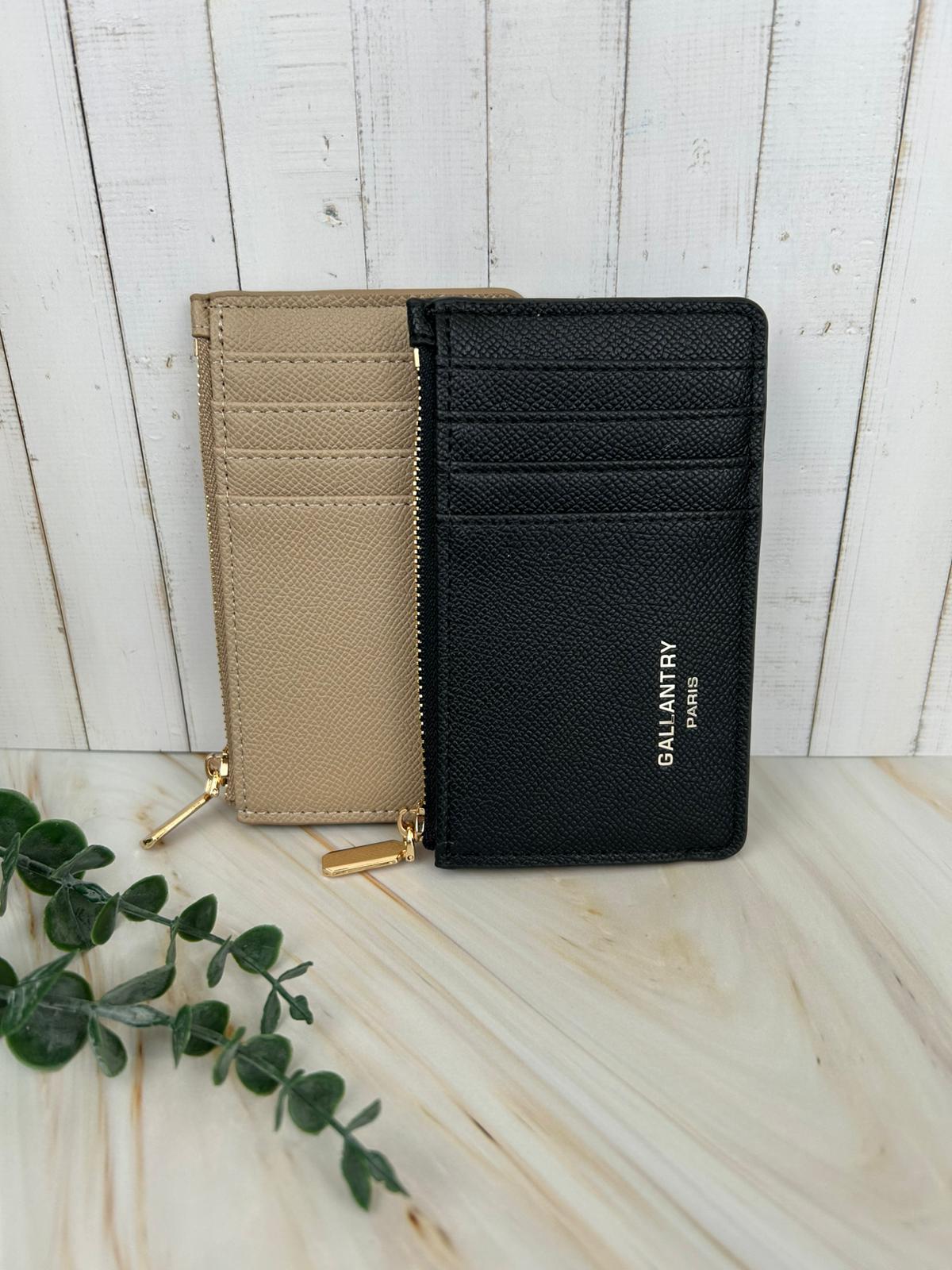 Wallet mit Reißverschluss in Gold | Portemonnaie