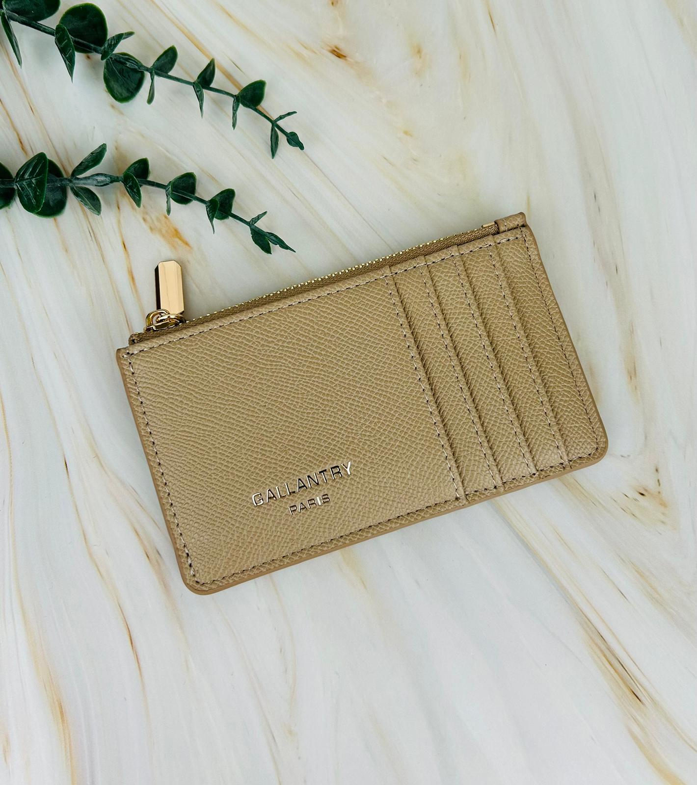 Wallet mit Reißverschluss in Gold | Portemonnaie