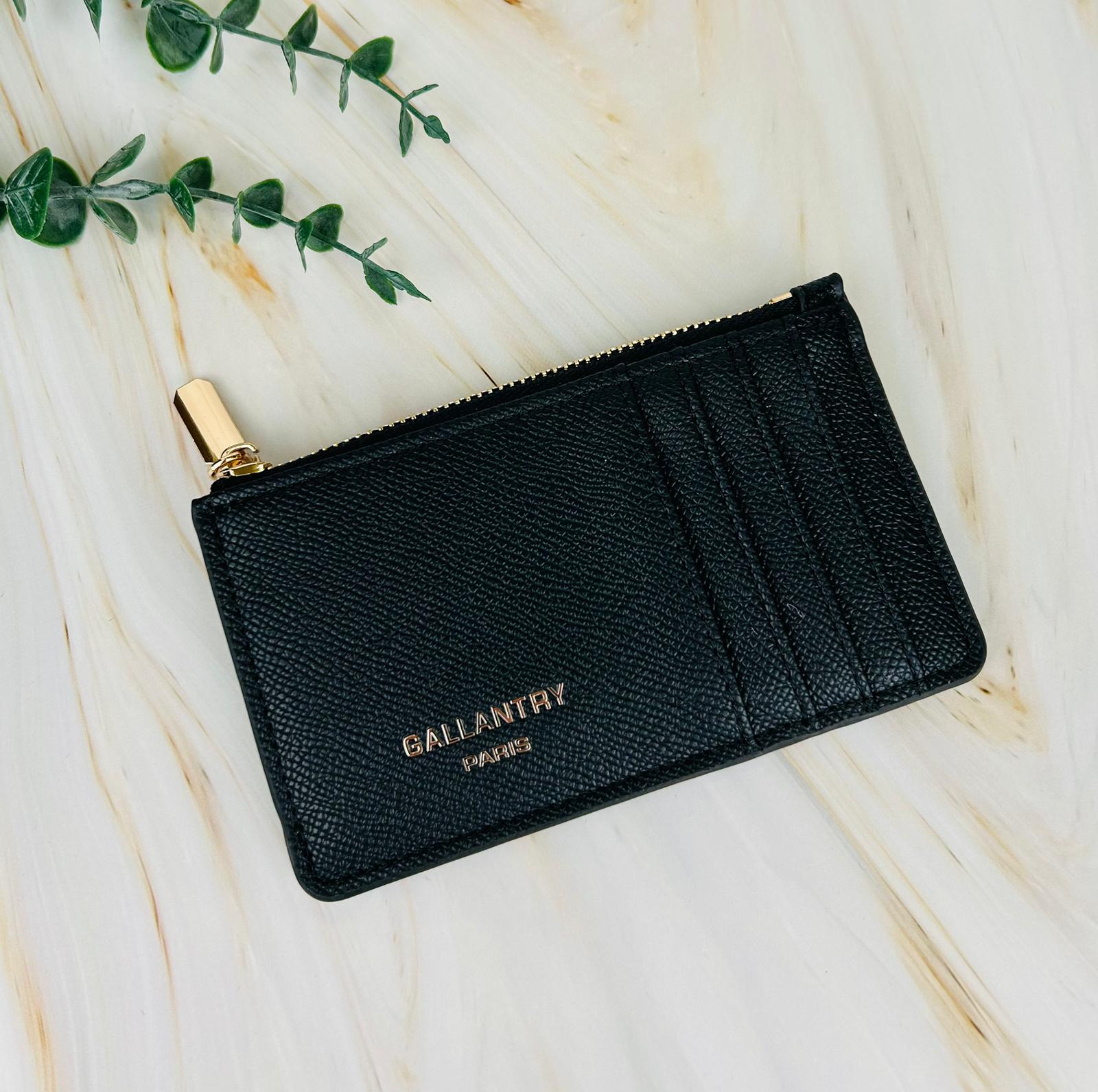 Wallet mit Reißverschluss in Gold | Portemonnaie