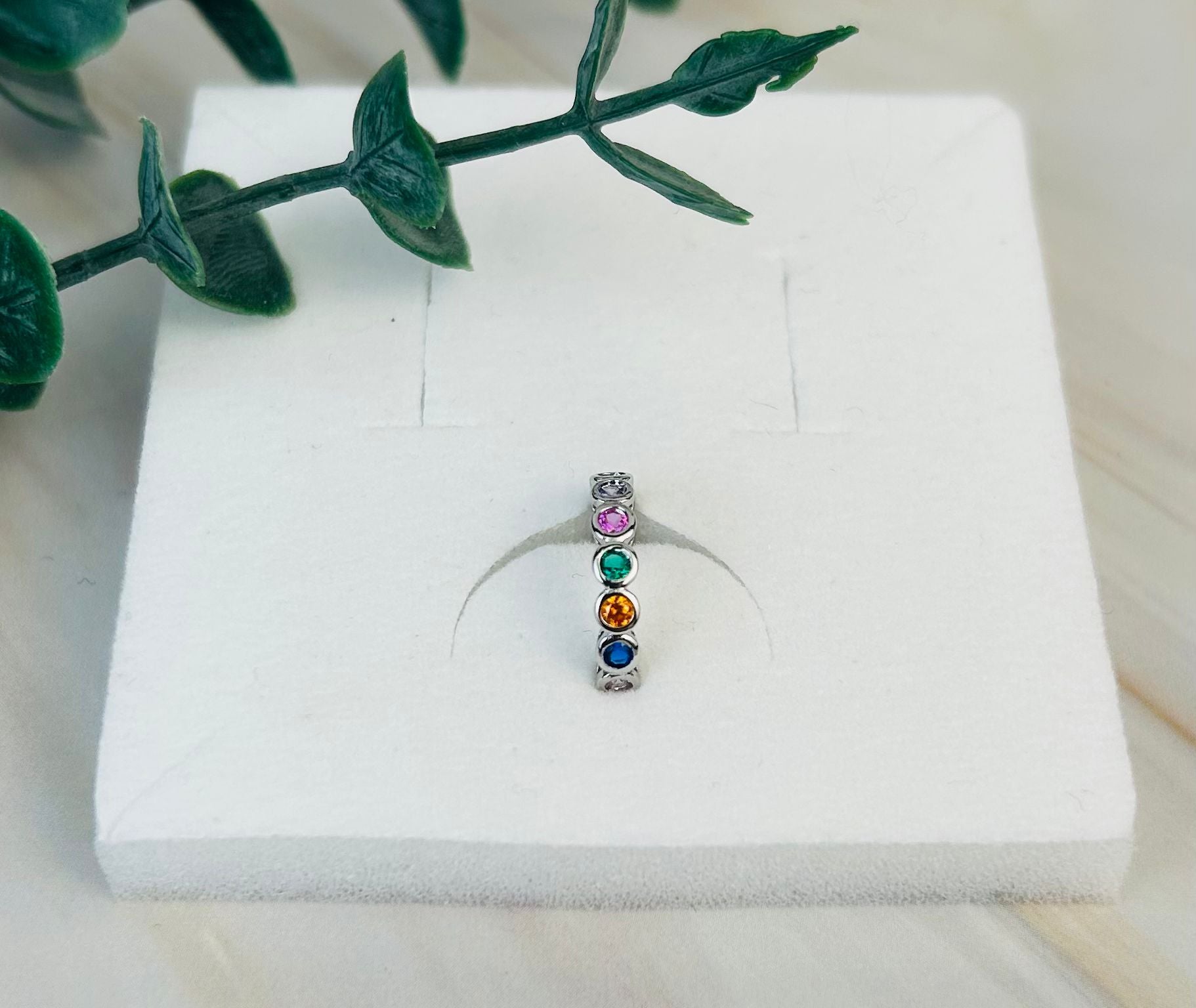 Bunte Steine verschied. Varianten | Earcuffs