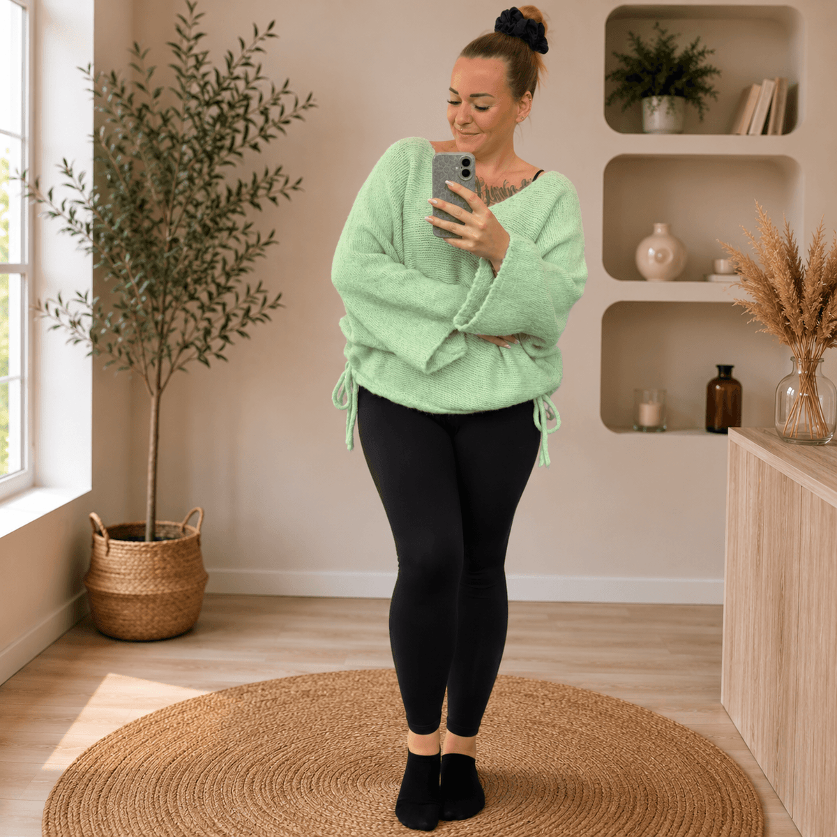 Strick-Oberteil mit Trompetenärmel | Pullover - HAAR-ANKER
