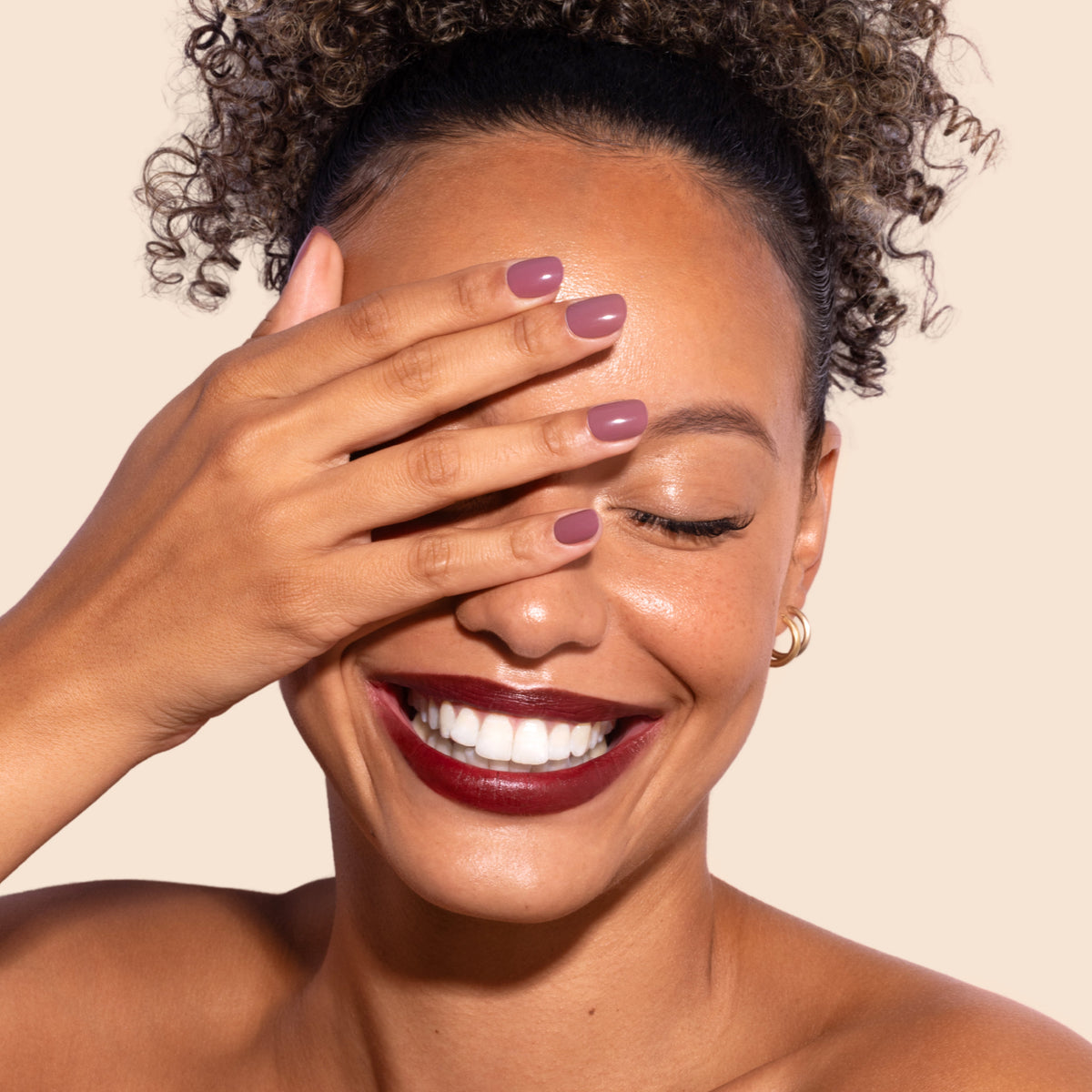 'Mauve Mood' Soft Gel Press Ons | Short Round - HAAR-ANKER