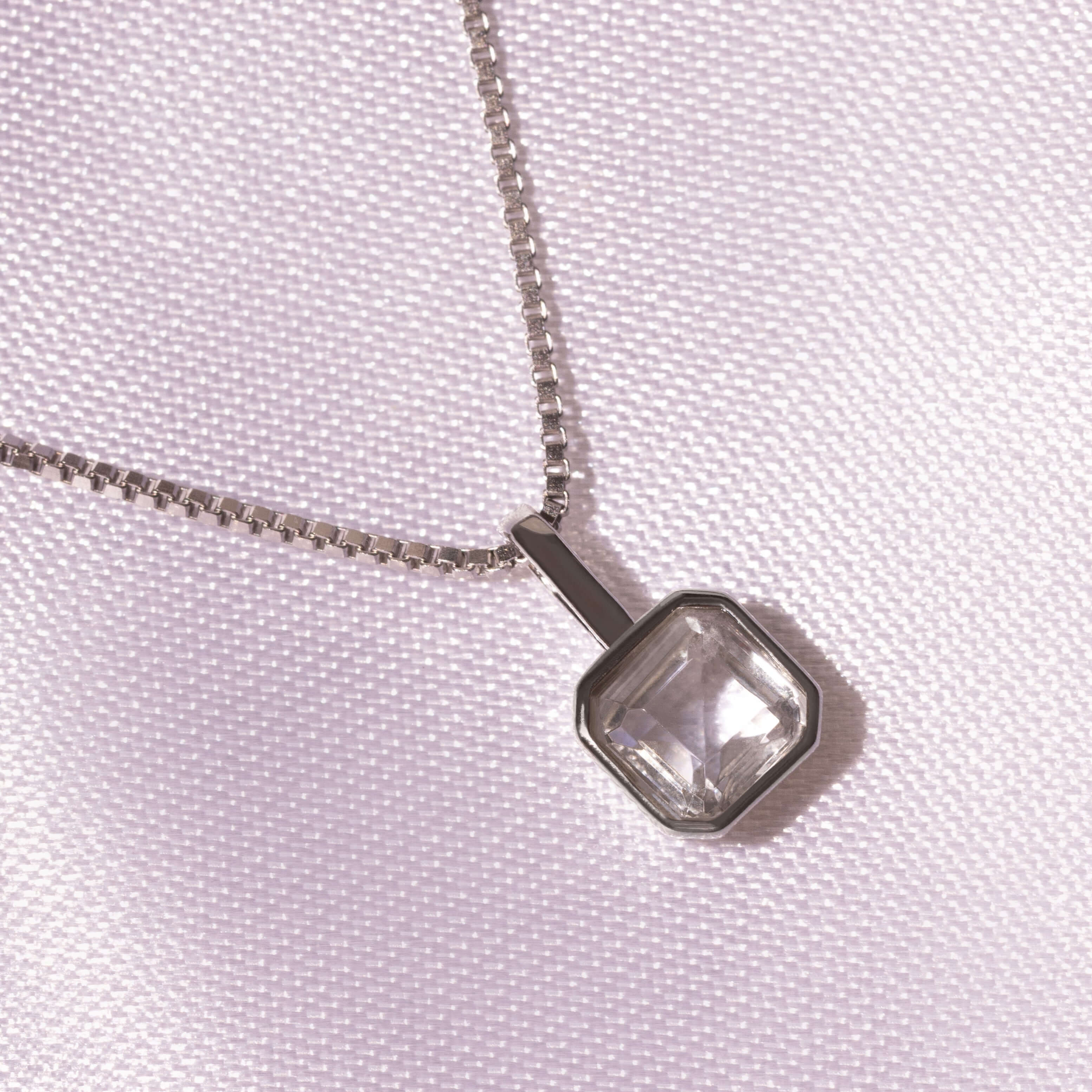 Geburtssteine Quadrat Silber | Charms / HAAR-ANKER