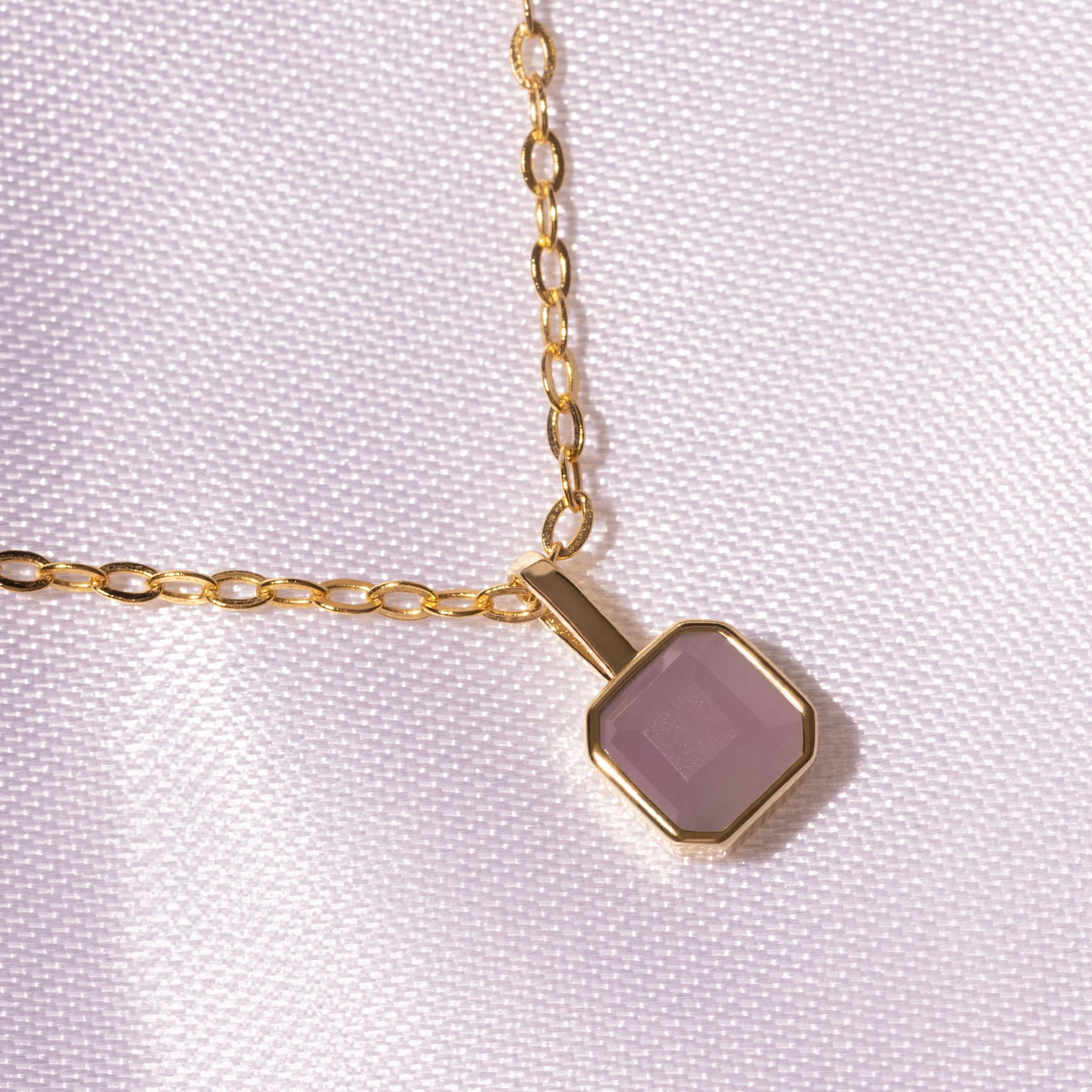 Geburtssteine Quadrat Gold | Charms / HAAR-ANKER