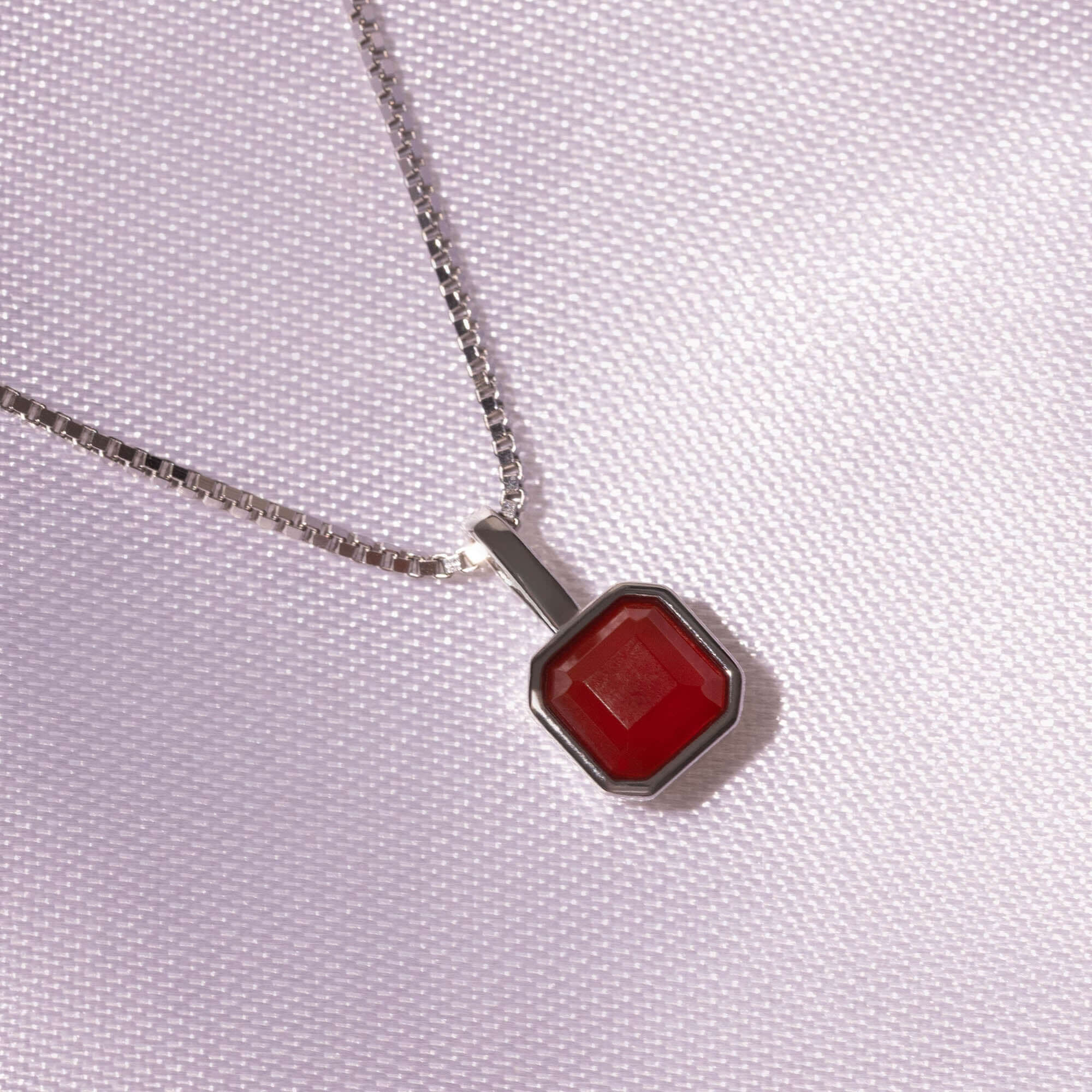 Geburtssteine Quadrat Silber | Charms / HAAR-ANKER