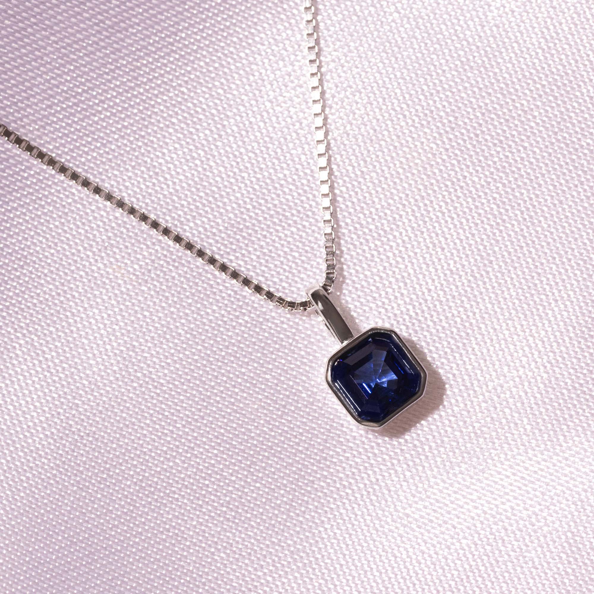 Geburtssteine Quadrat Silber | Charms / HAAR-ANKER