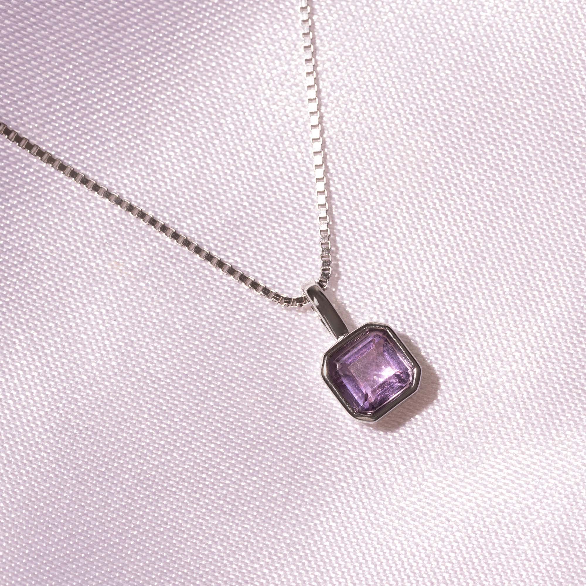 Geburtssteine Quadrat Silber | Charms / HAAR-ANKER