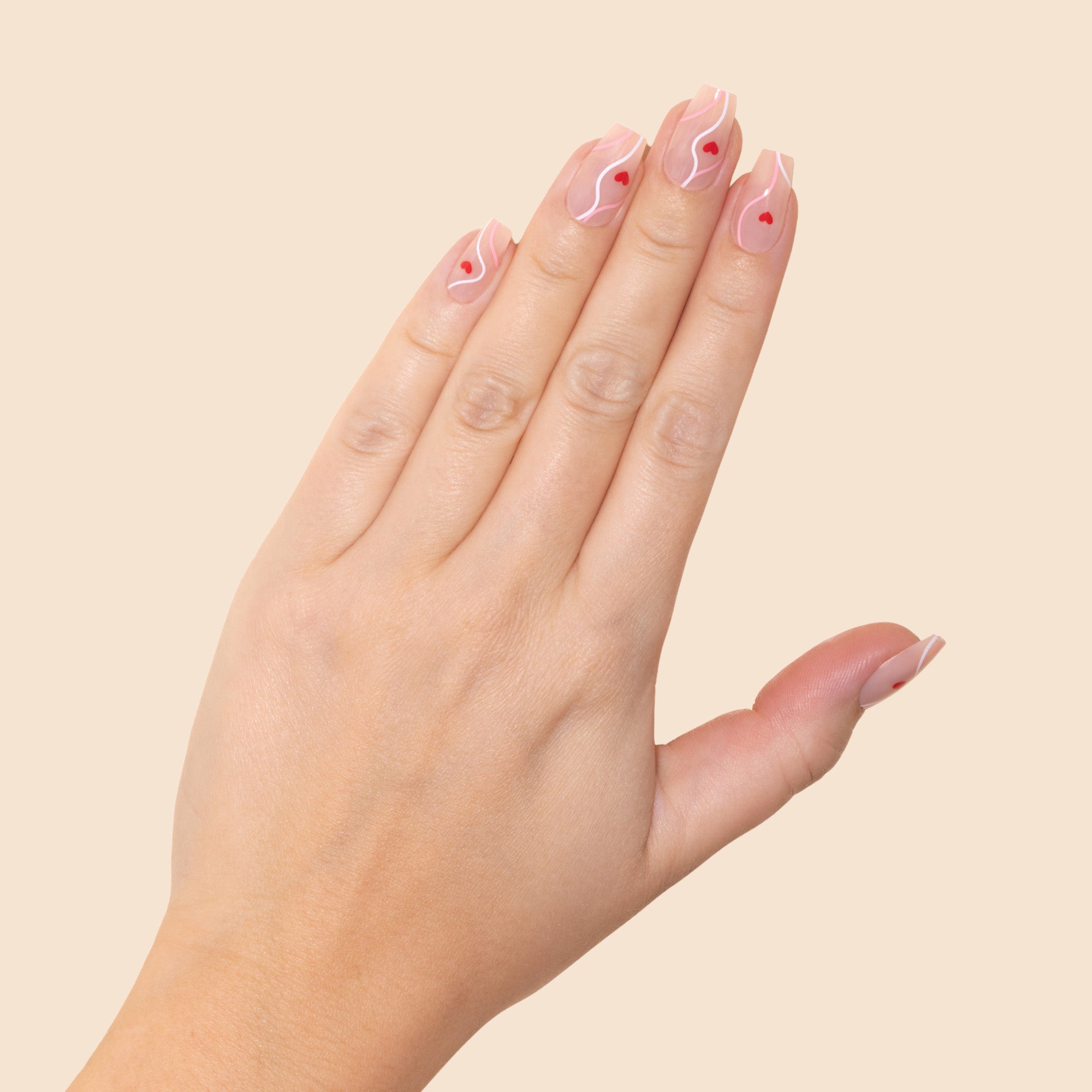 "Heartbeat' Soft Gel Press Ons | Coffin