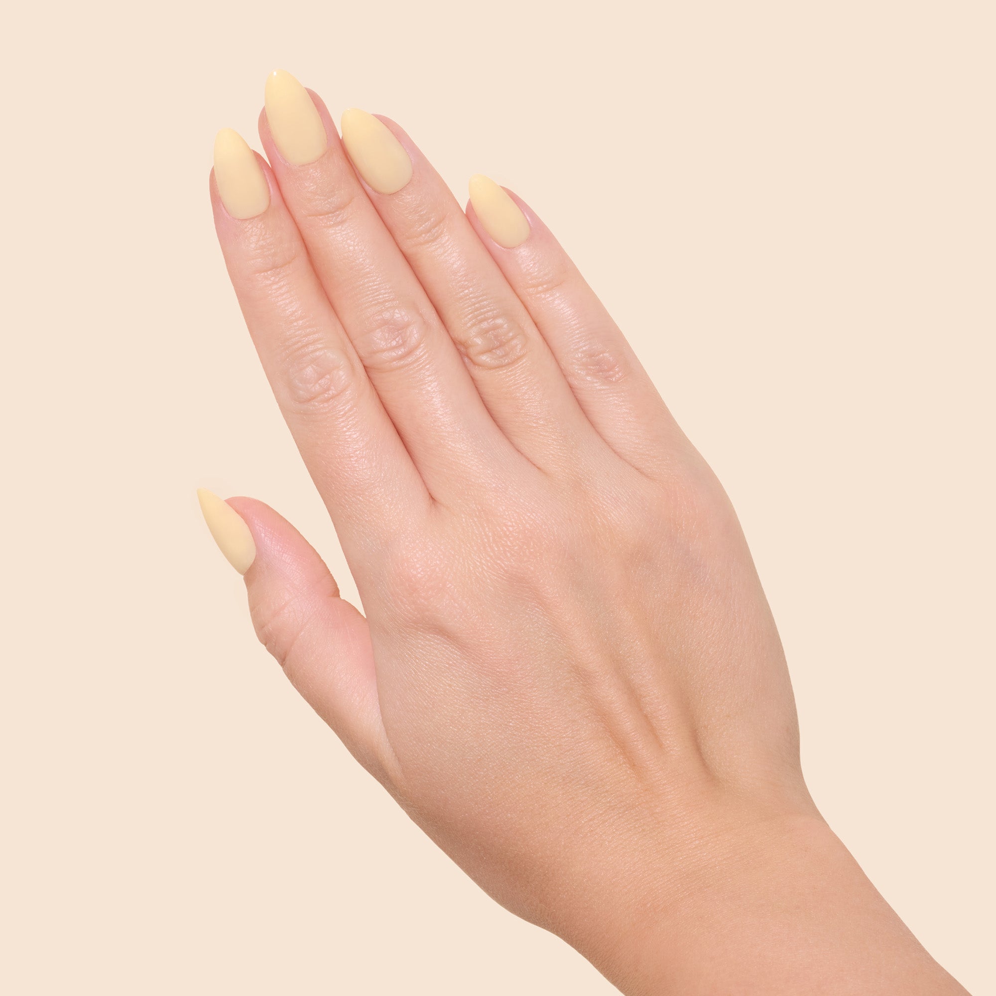 'Lemon Sorbet' Soft Gel Press Ons | Short Almond