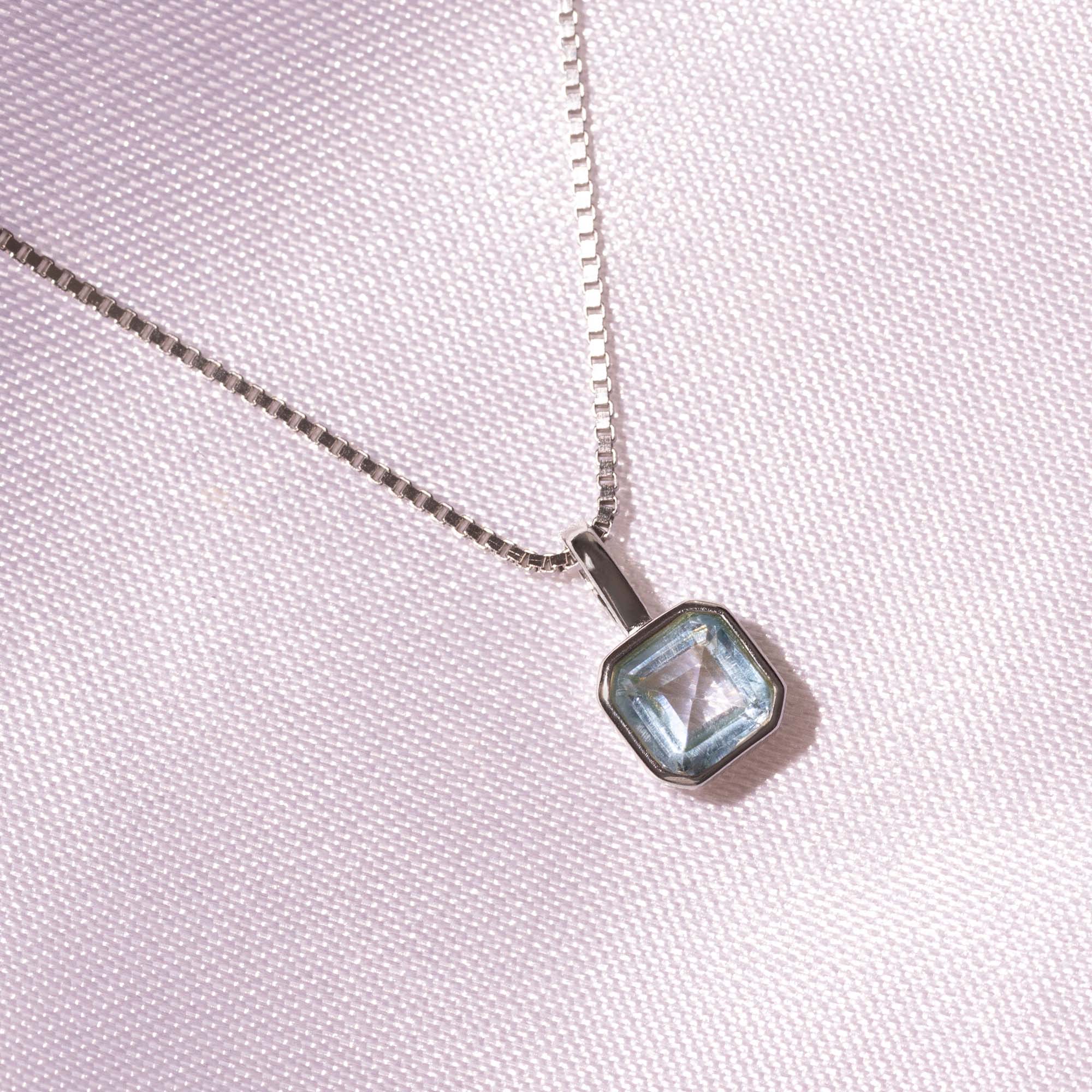 Geburtssteine Quadrat Silber | Charms / HAAR-ANKER