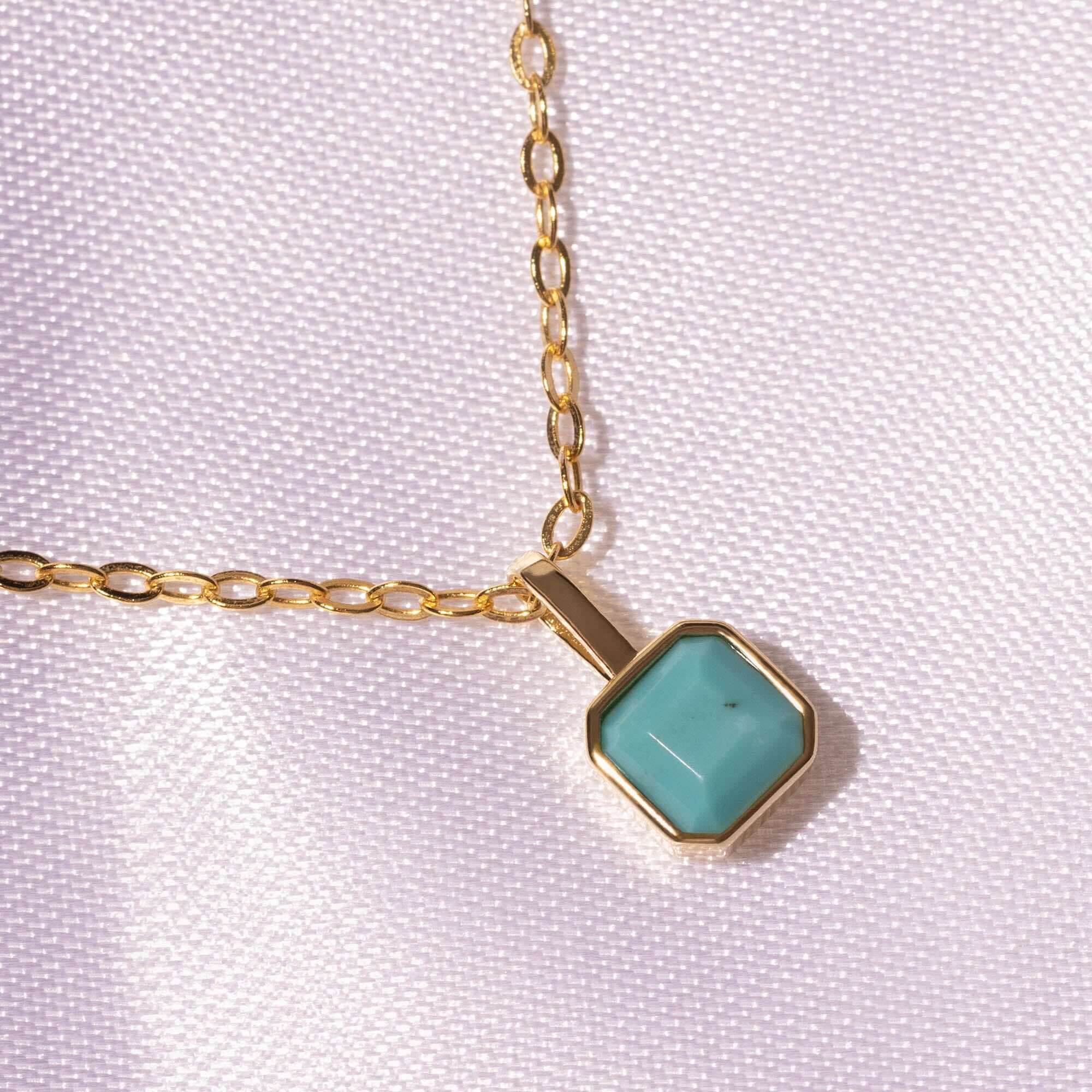 Geburtssteine Quadrat Gold | Charms / HAAR-ANKER