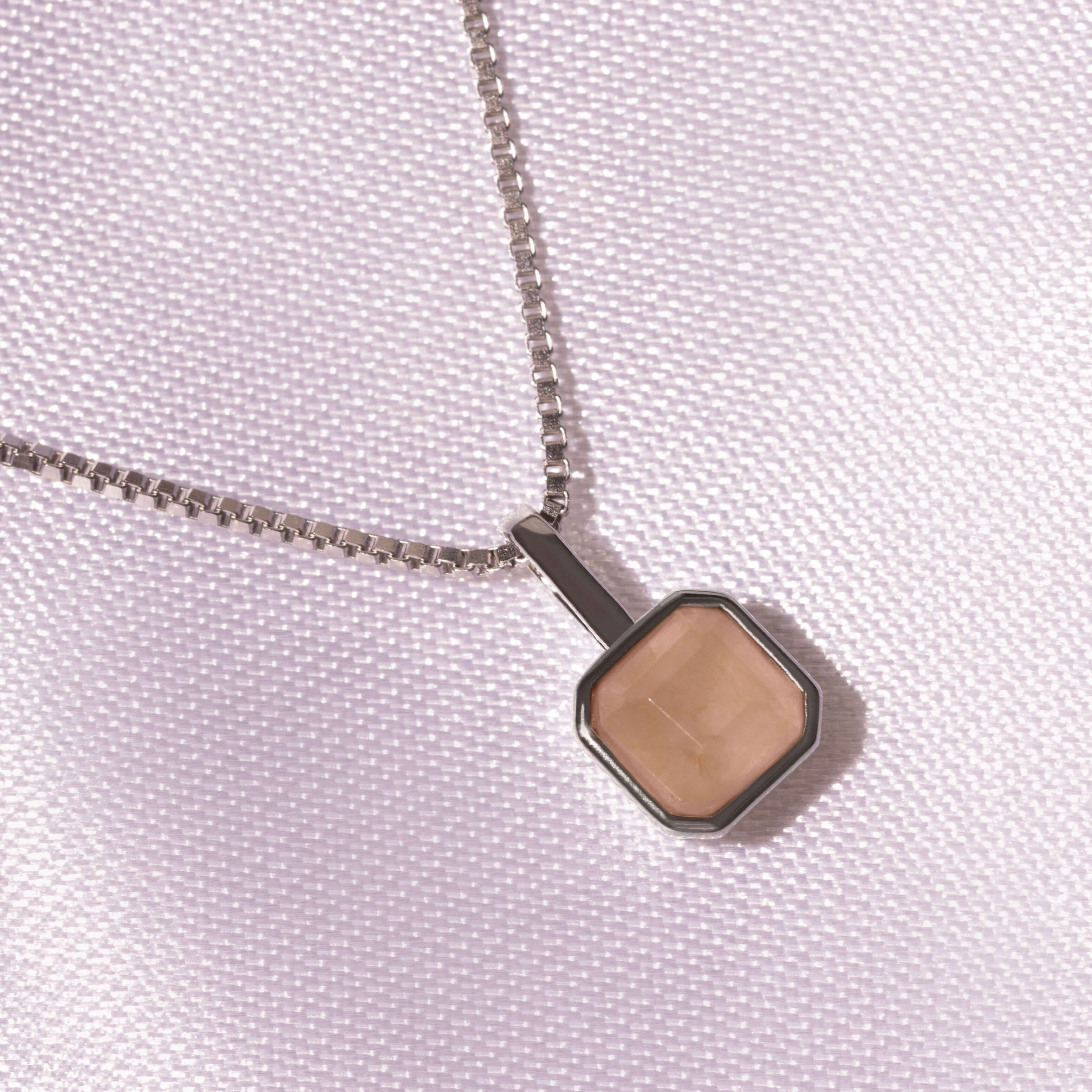 Geburtssteine Quadrat Silber | Charms / HAAR-ANKER