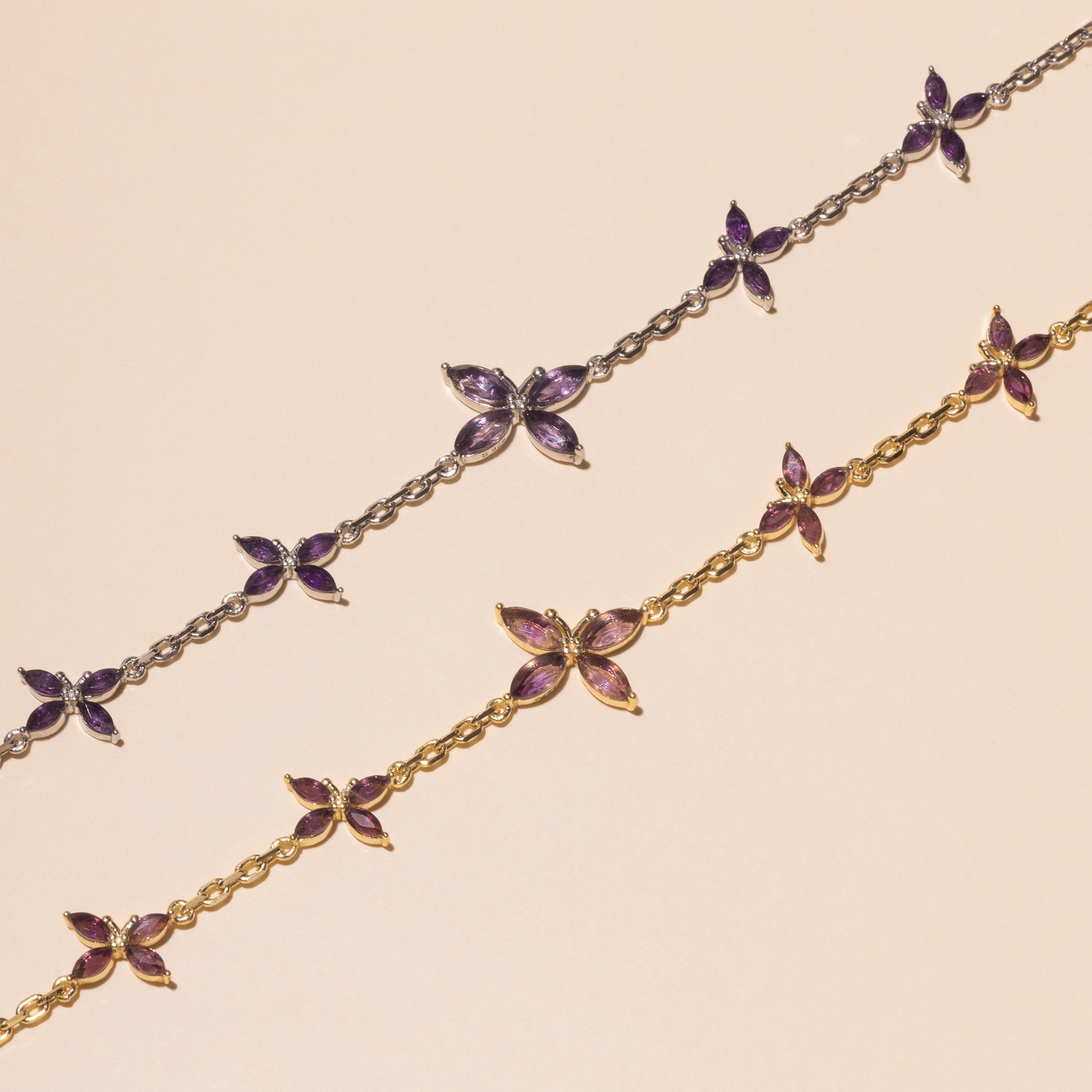 Armband 'Schmetterling mit Edelstein' – Silber | Armband