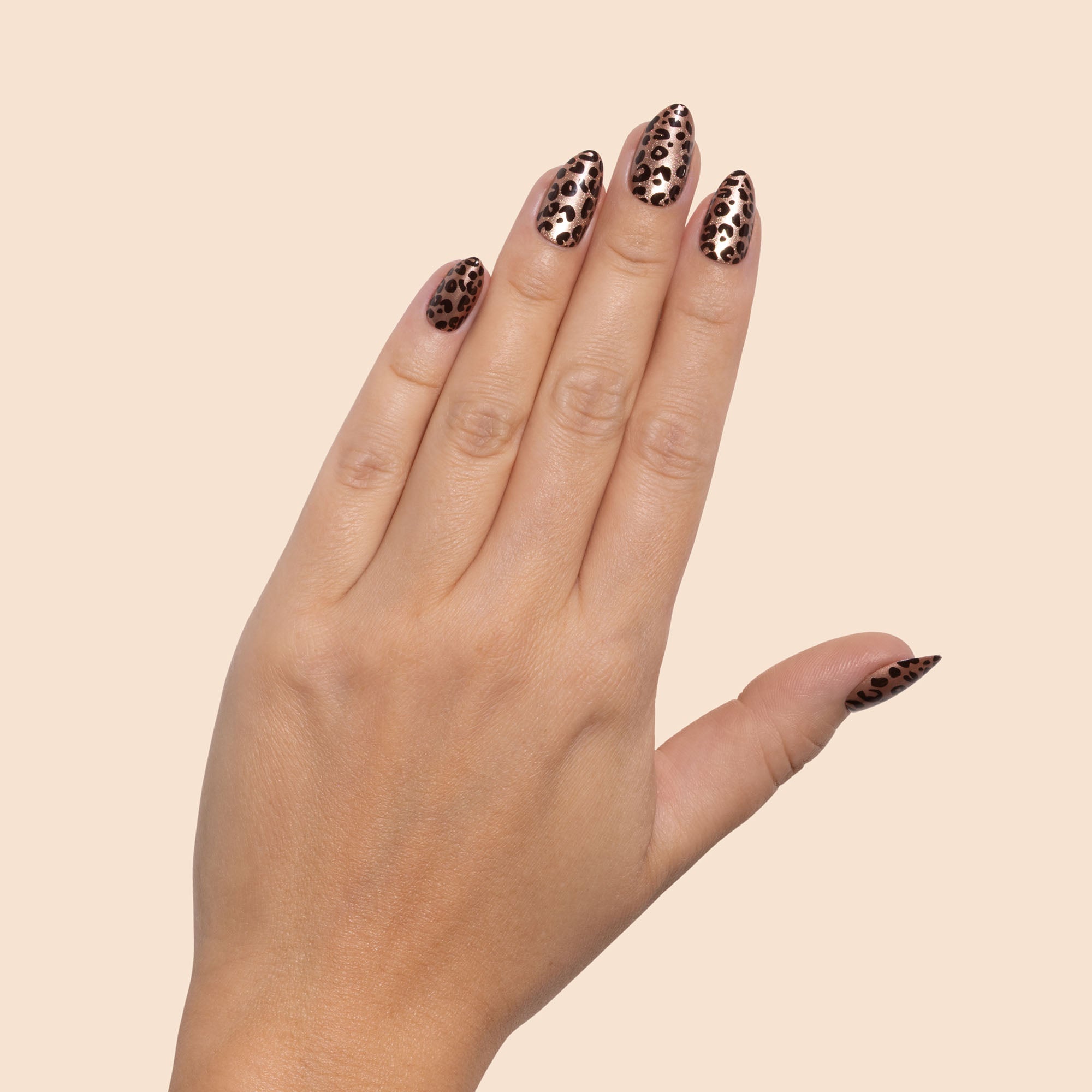 'Leo Almond' Soft Gel Press Ons | Short Almond