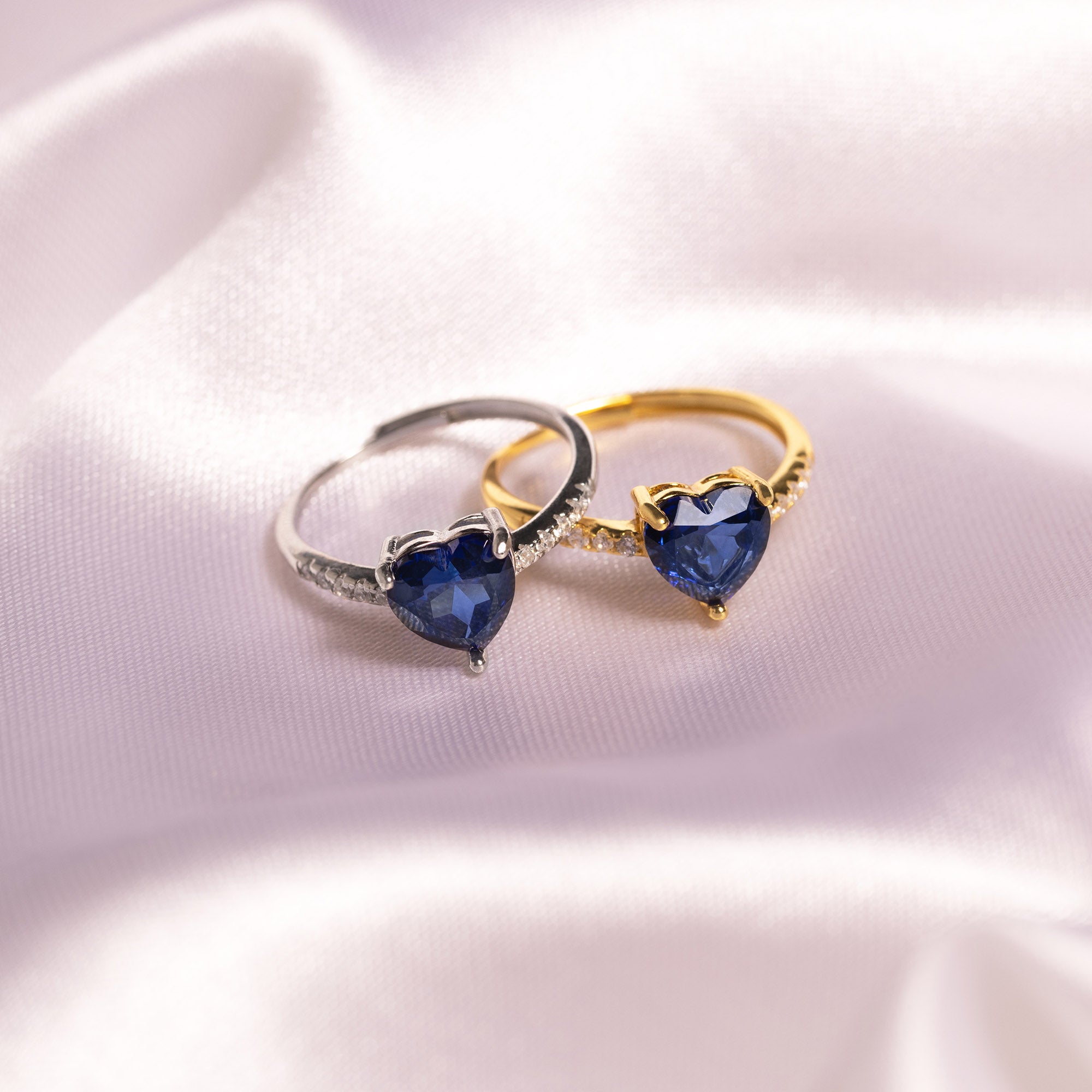 Herzringe mit Edelstein Gold | Ring | HAAR-ANKER