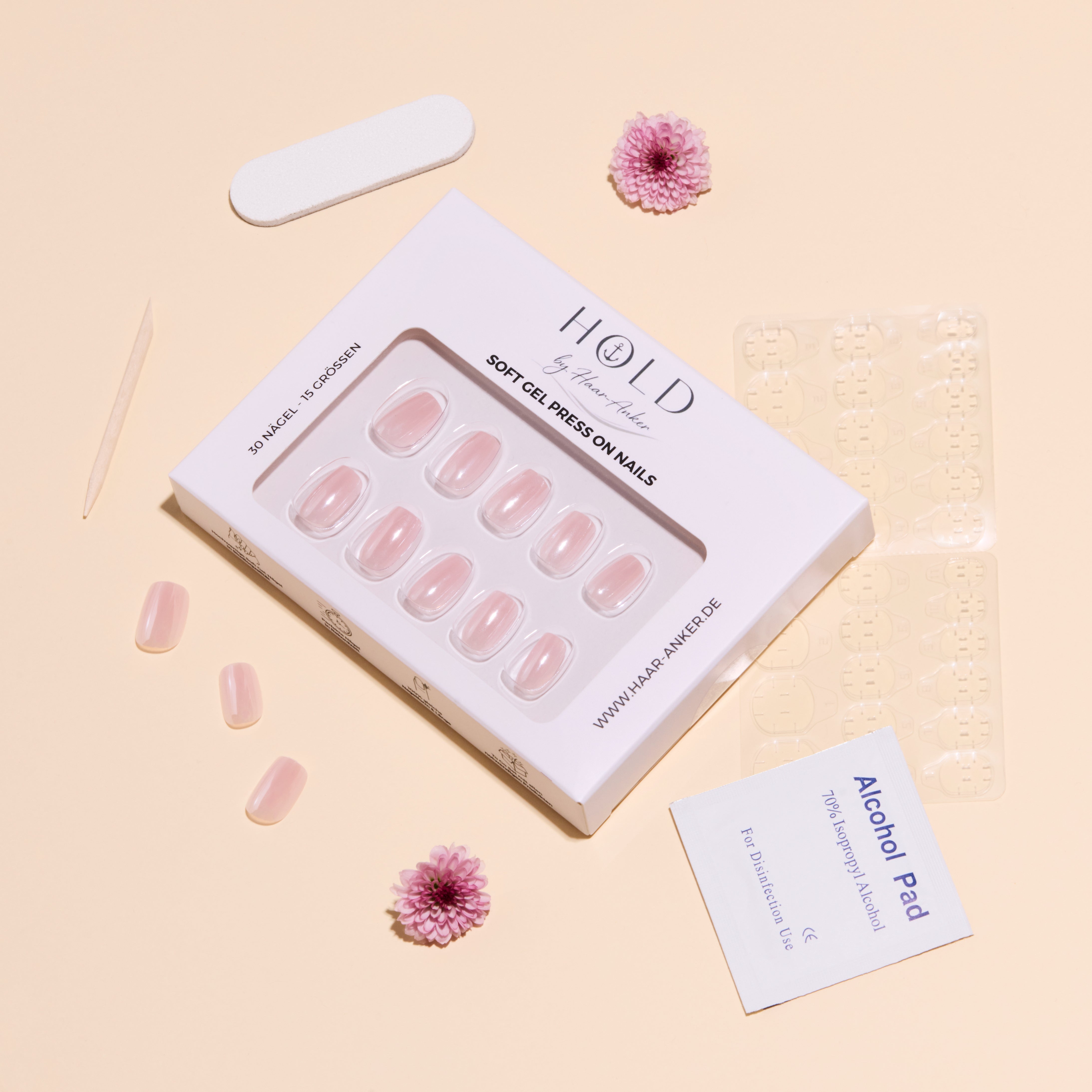 'Pearl Whisper' Soft Gel Press Ons | Short Square