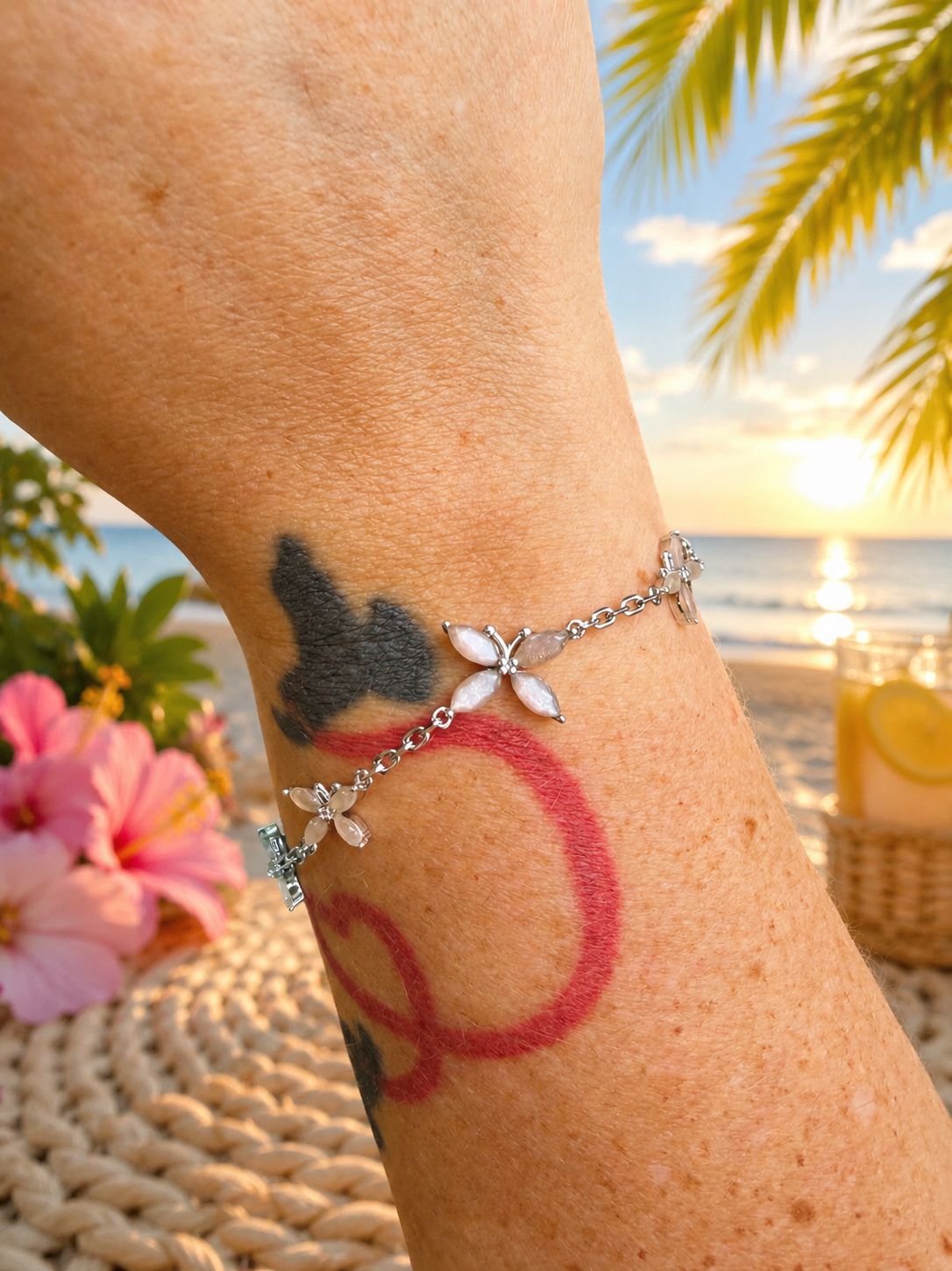 Armband 'Schmetterling mit Edelstein' – Silber | Armband