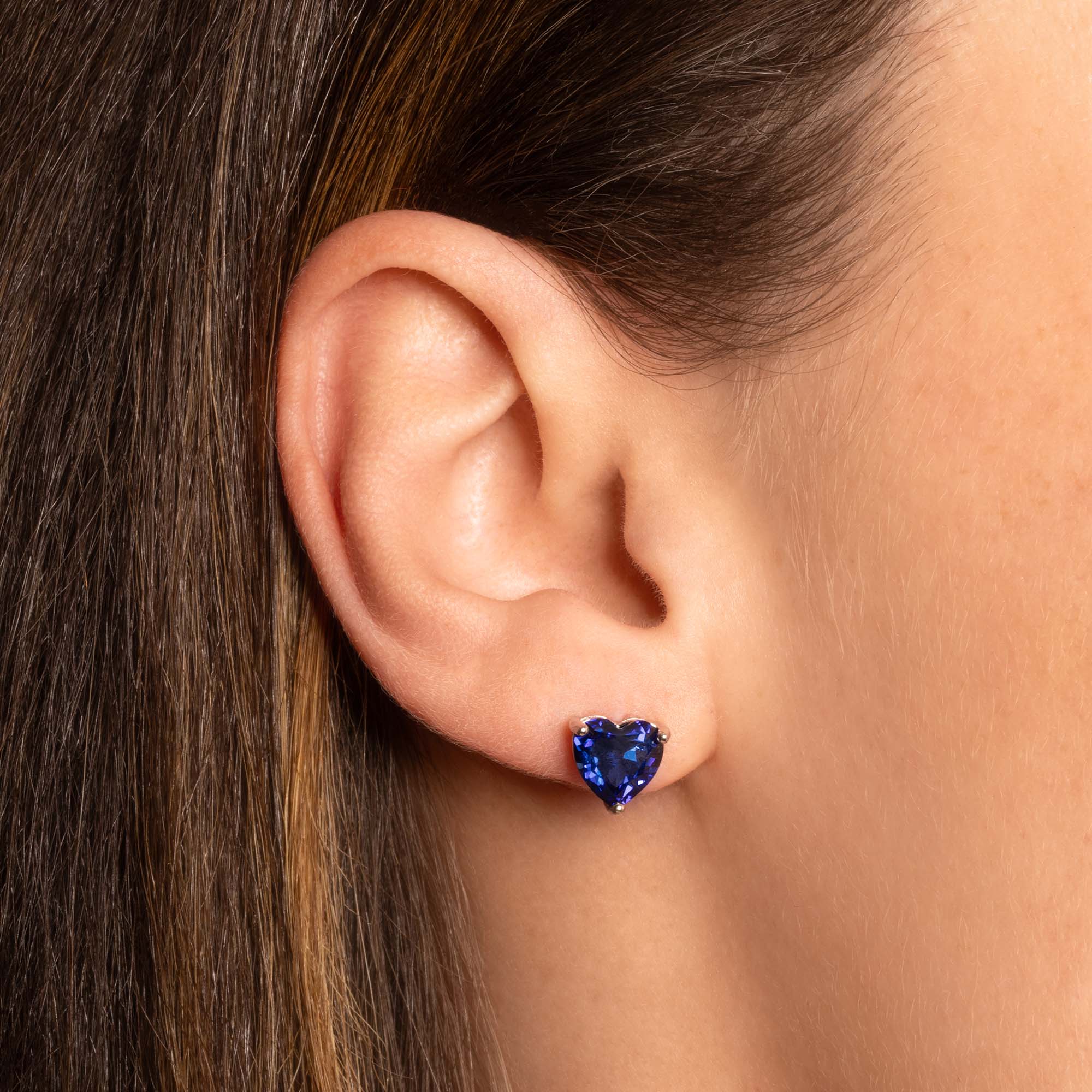 Herz-Ohrring mit Edelstein Gold | Ohrring | HAAR-ANKER