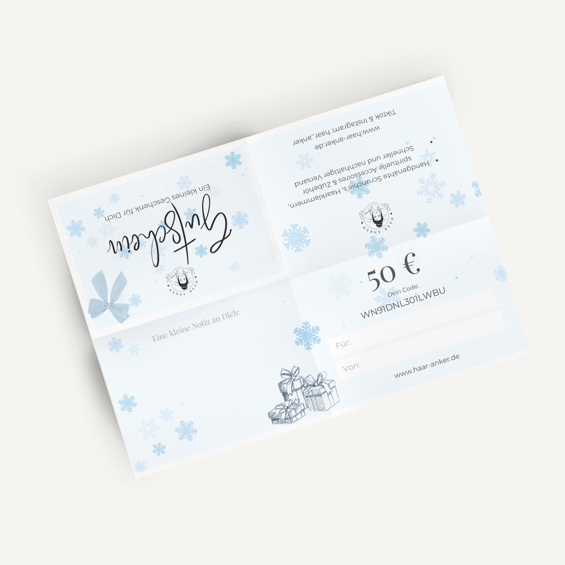 Geschenkgutschein 'Snowflakes'❄️ | HAAR-ANKER