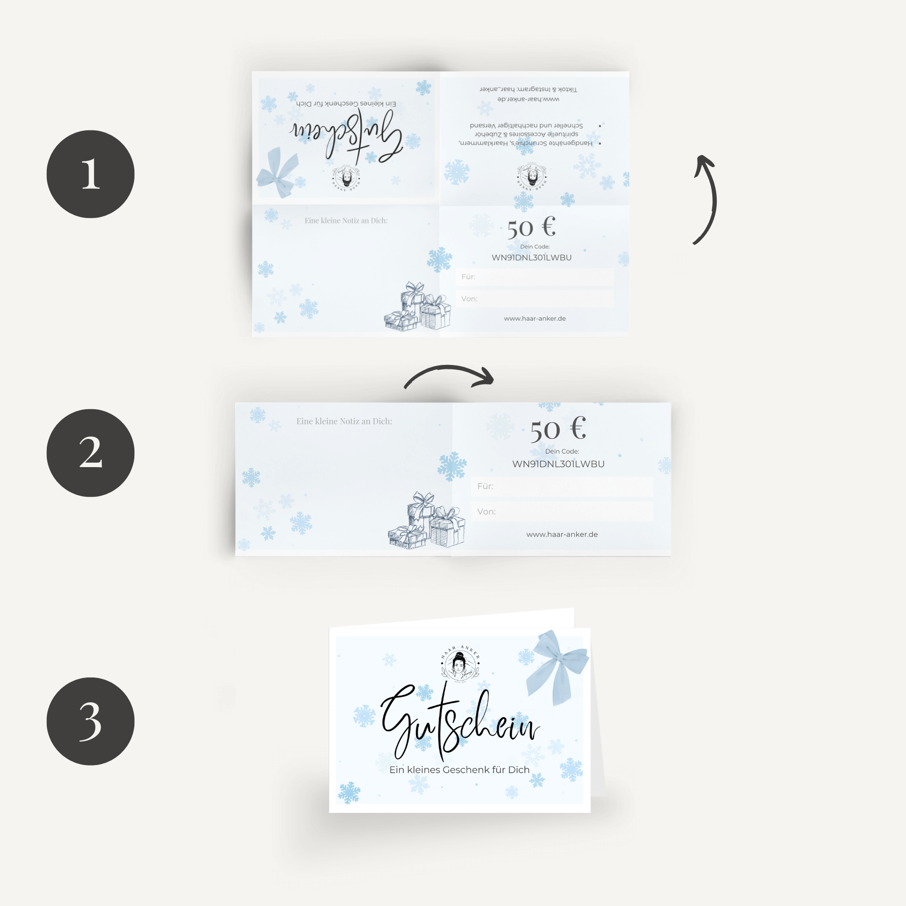 Geschenkgutschein 'Snowflakes'❄️ | HAAR-ANKER