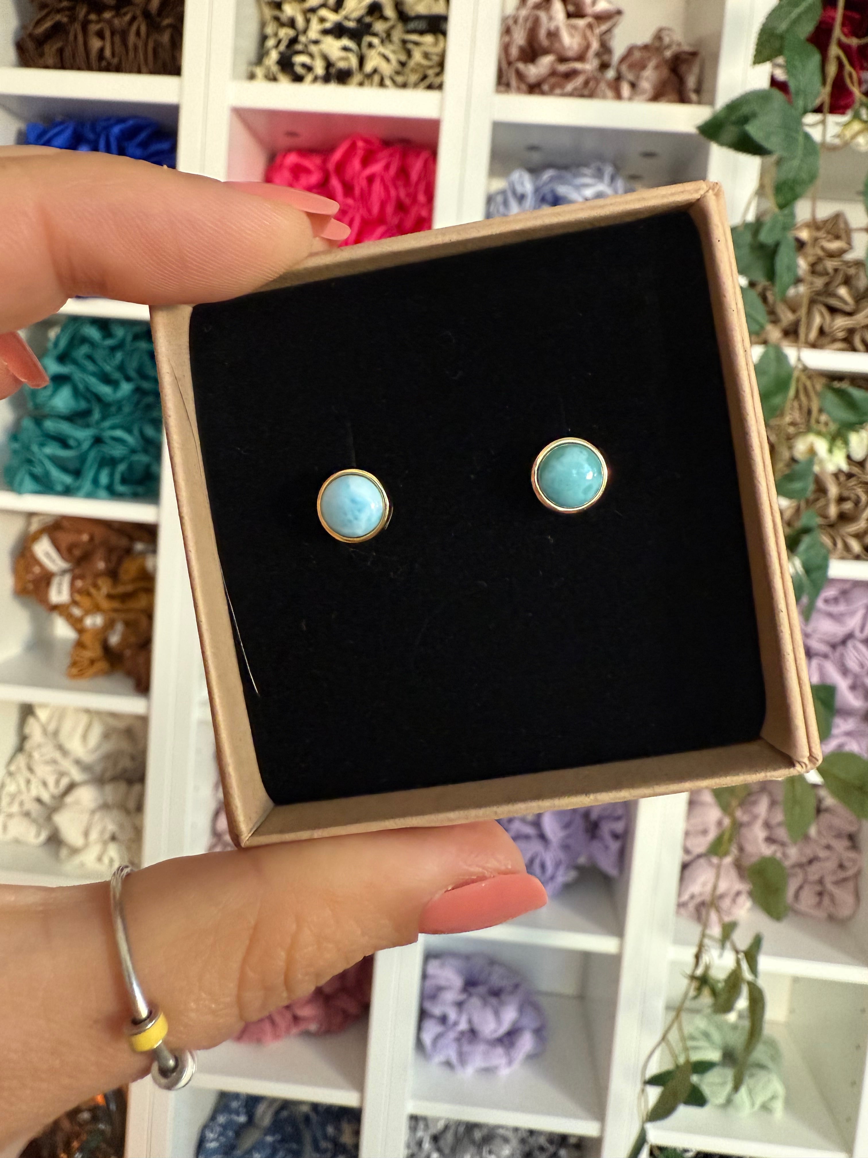 Larimar Gold | Ohrringe