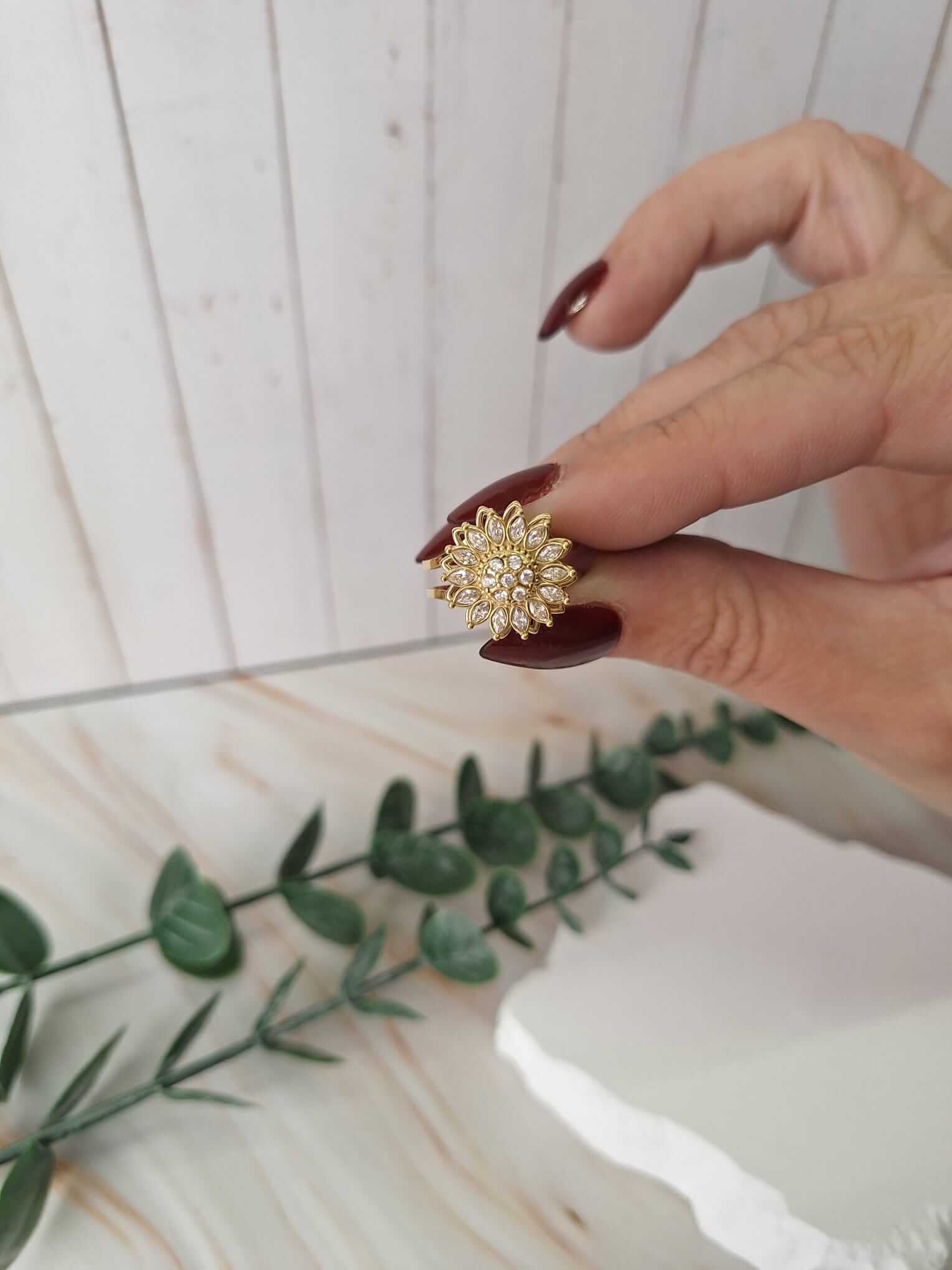 Anti-Stress-Ring mit Blume | Ring | HAAR-ANKER