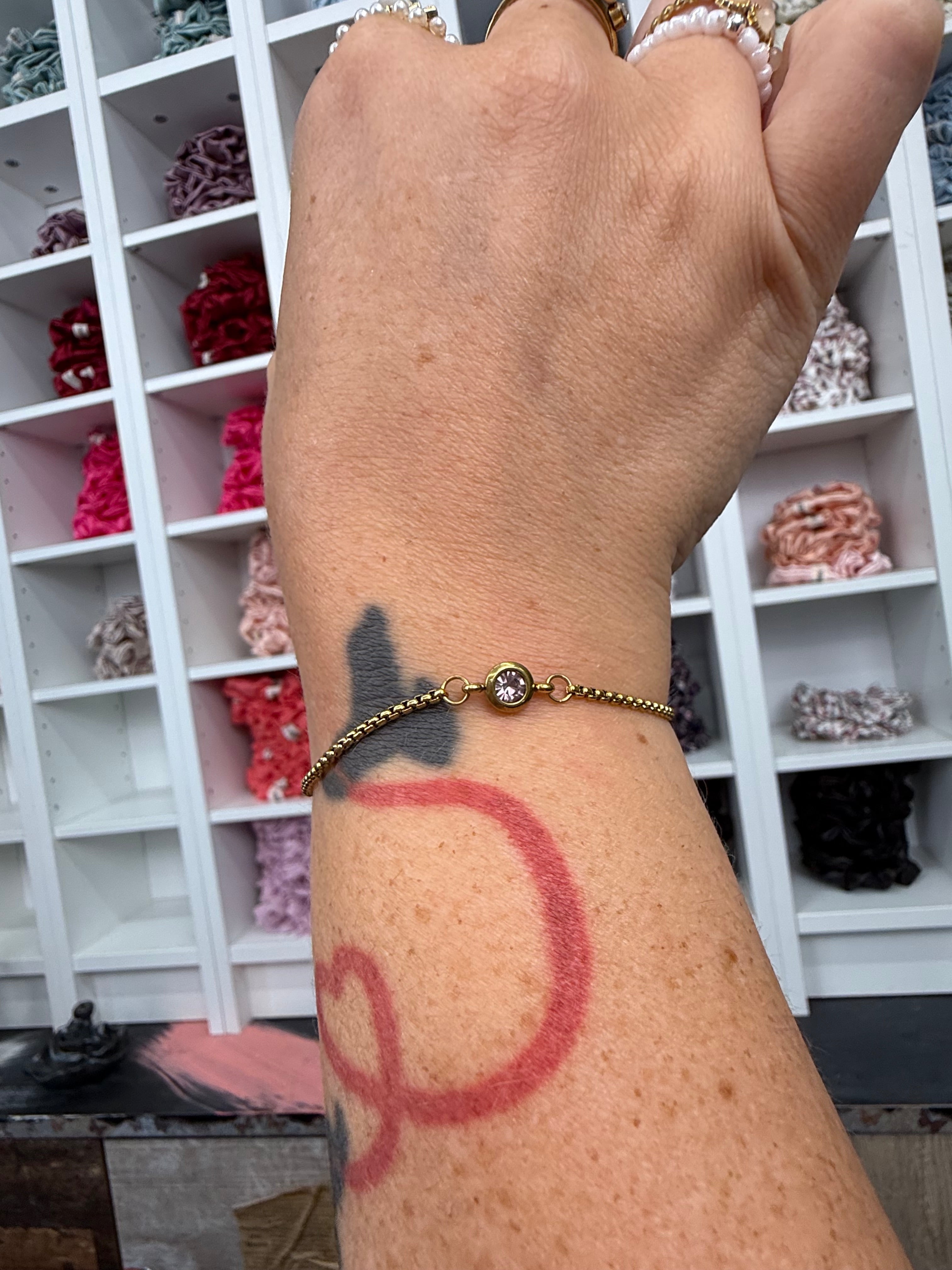 Armband mit Geburtsstein Gold | Armband