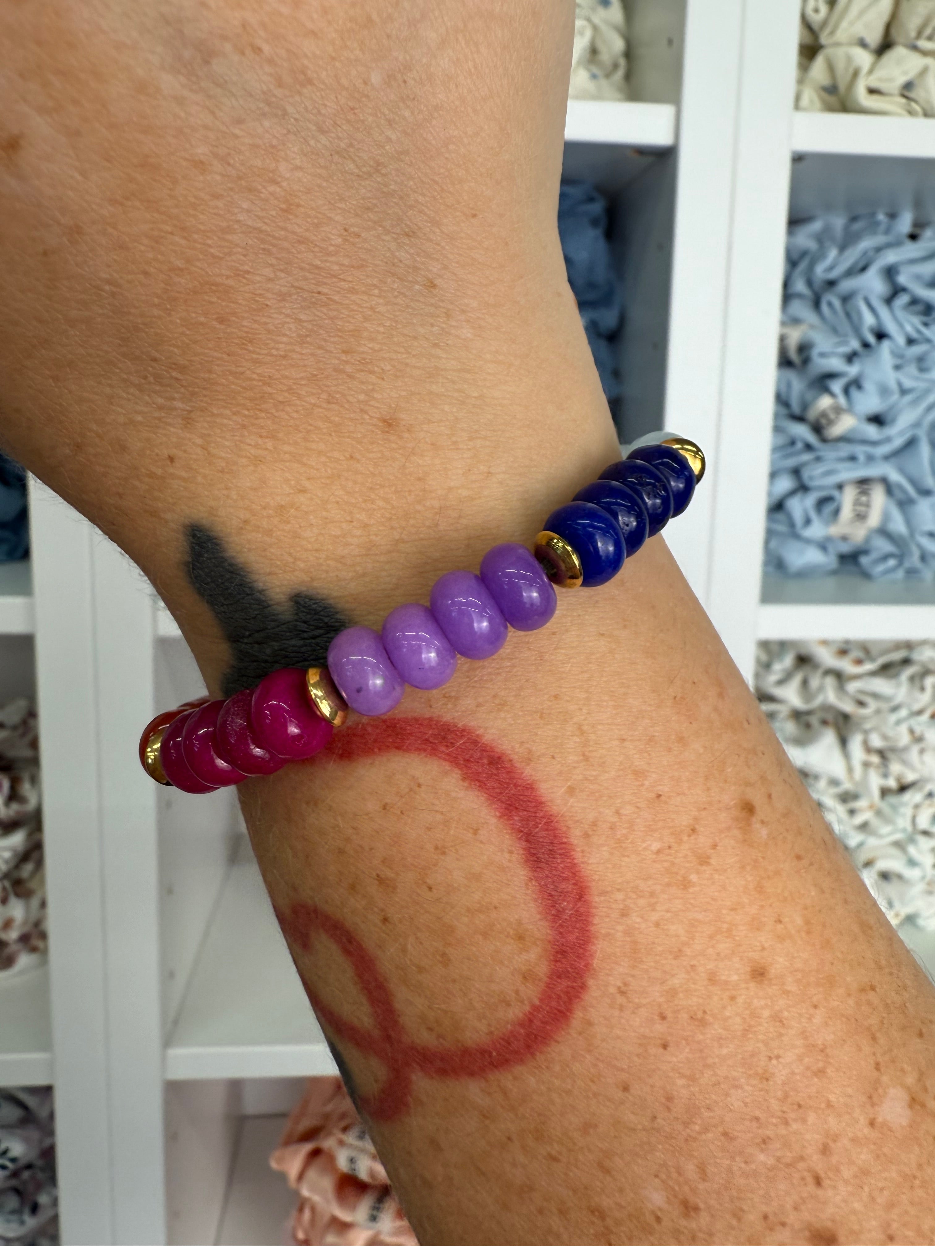 Bergkristall (gefärbt) | Armband