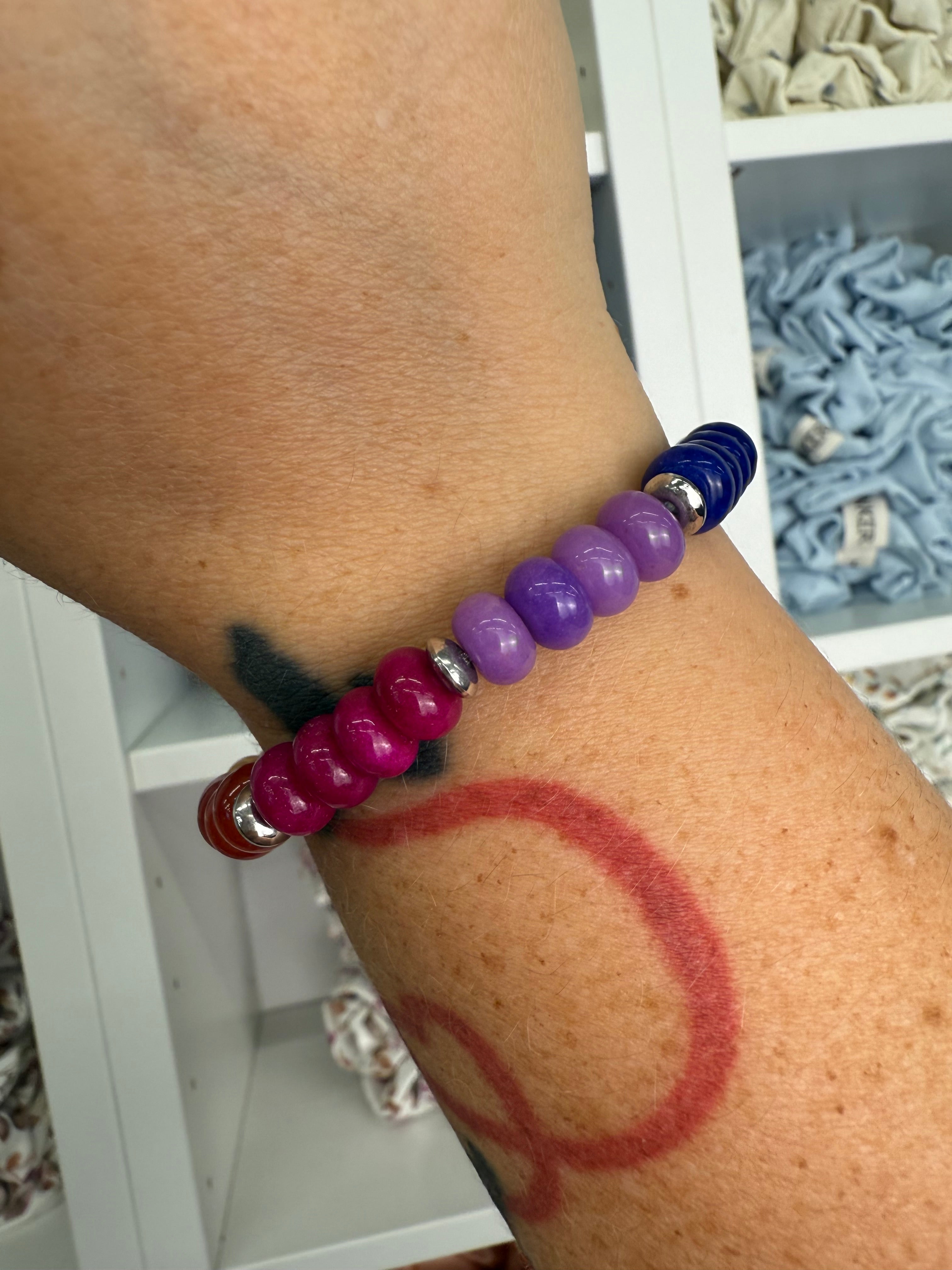 Bergkristall (gefärbt) | Armband