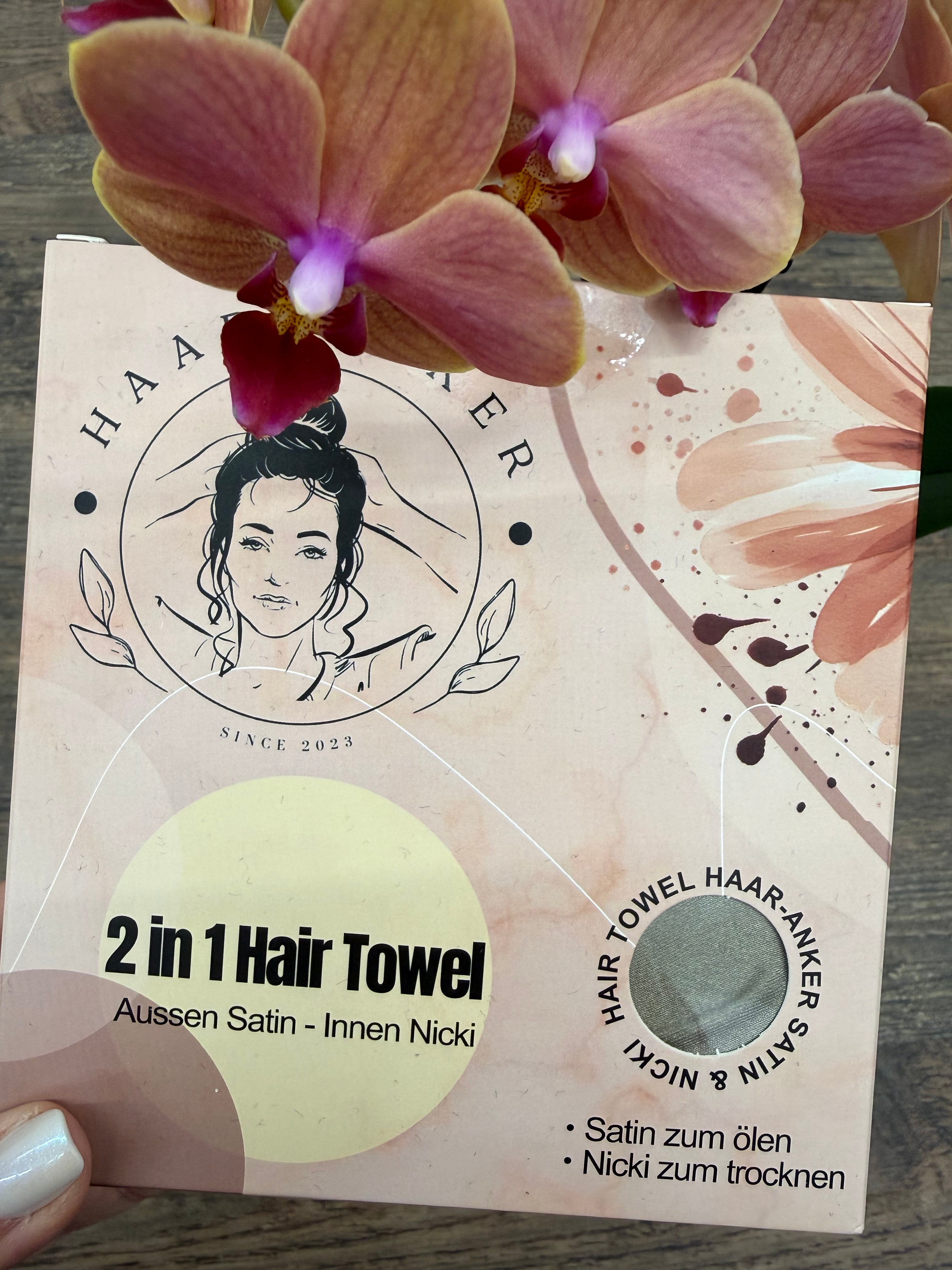 Hairtowel-Smaragdgrün-Schwarz