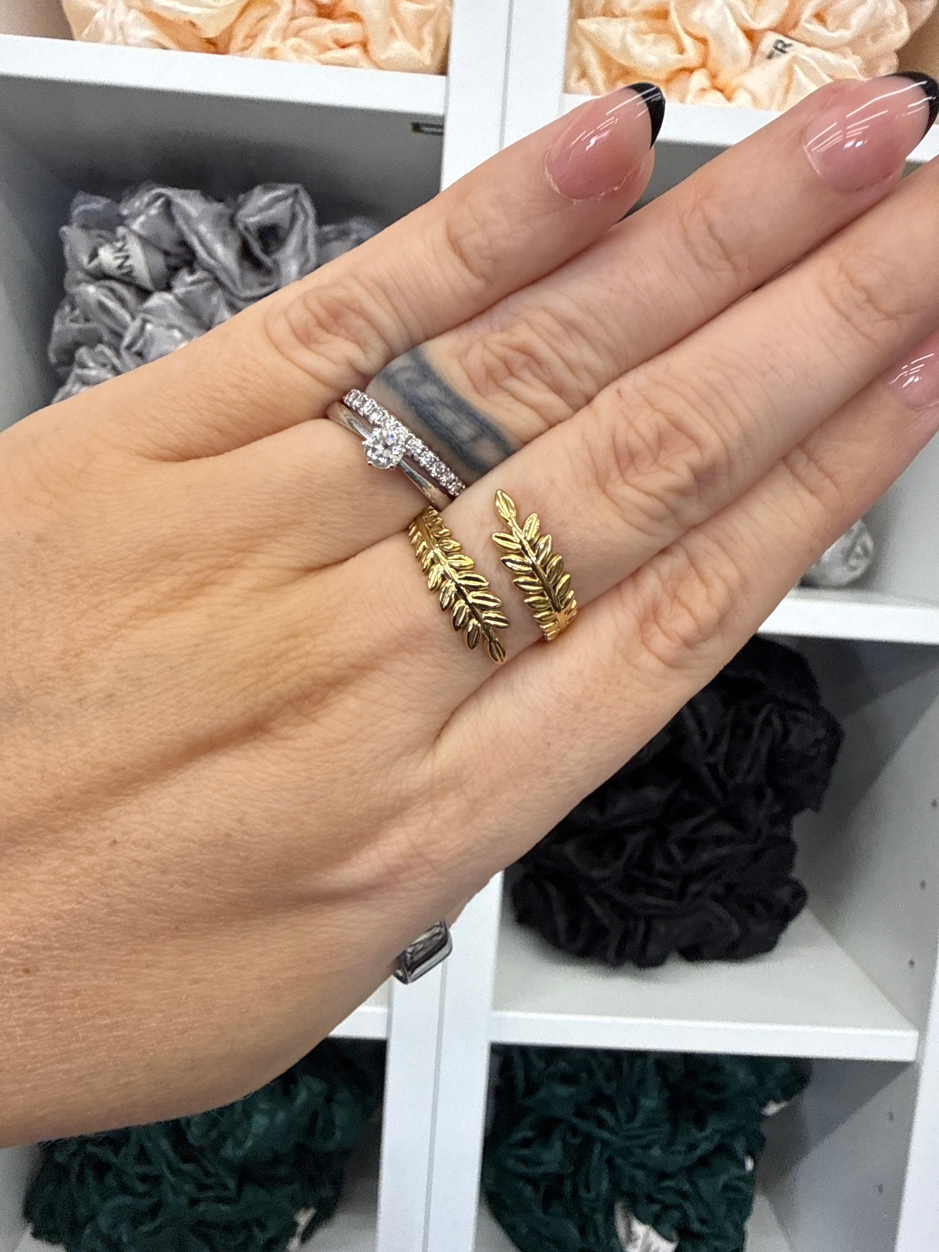 Ringe Edelstahl vergoldet | Ring / HAAR-ANKER