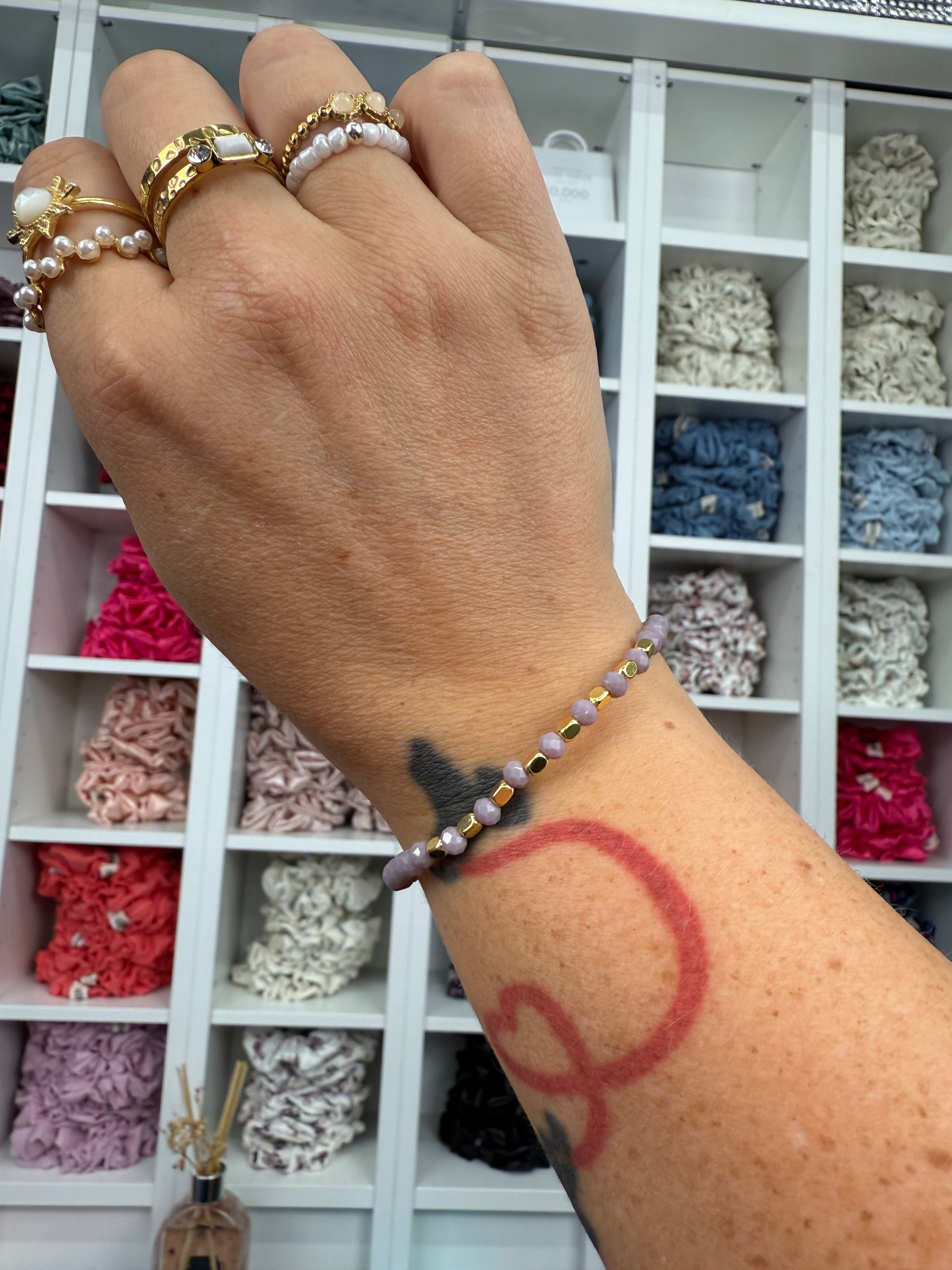 Facettierte Armbänder verschied. Farben | Armband