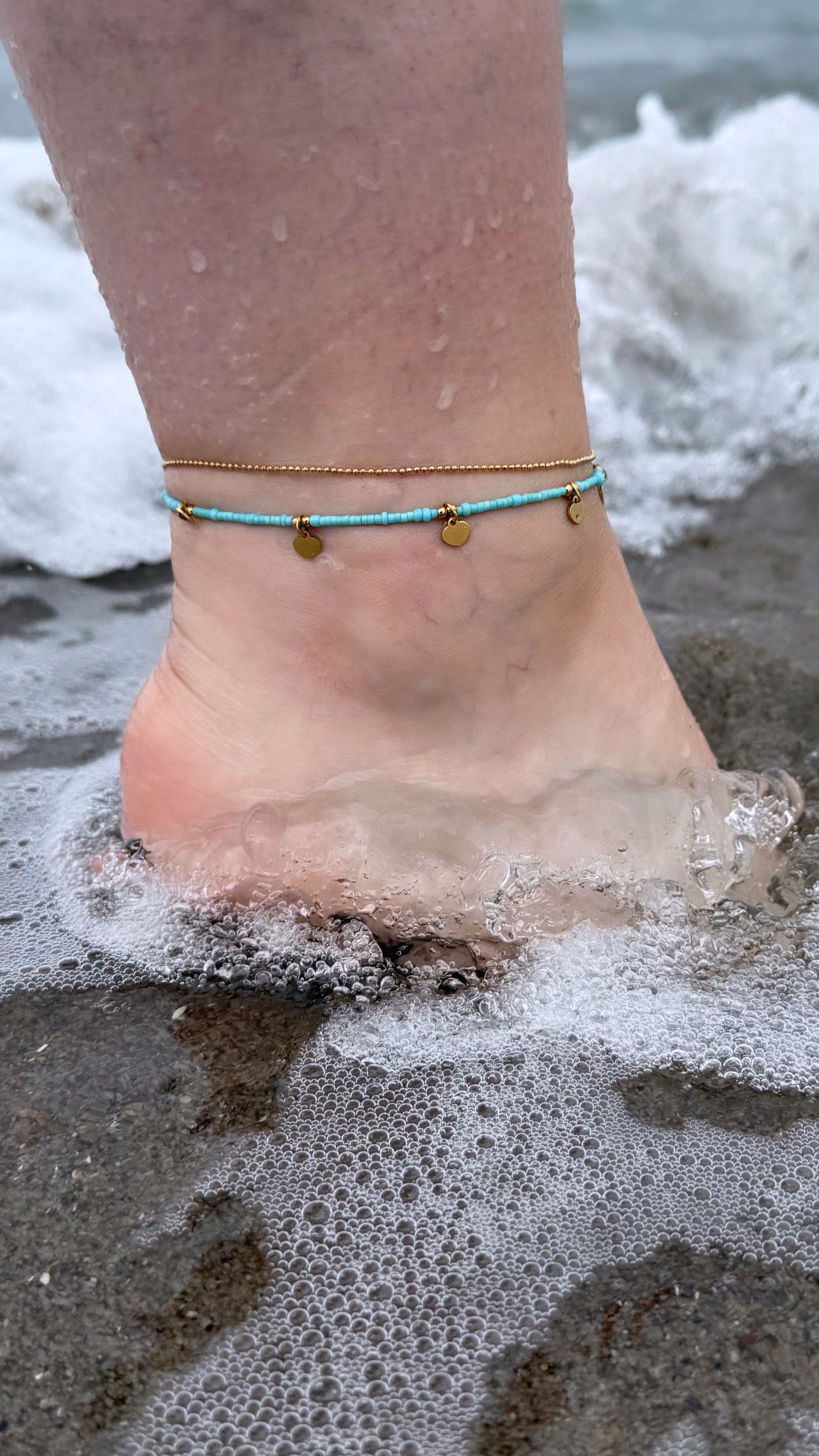 Fusskette Doppelt | Mint