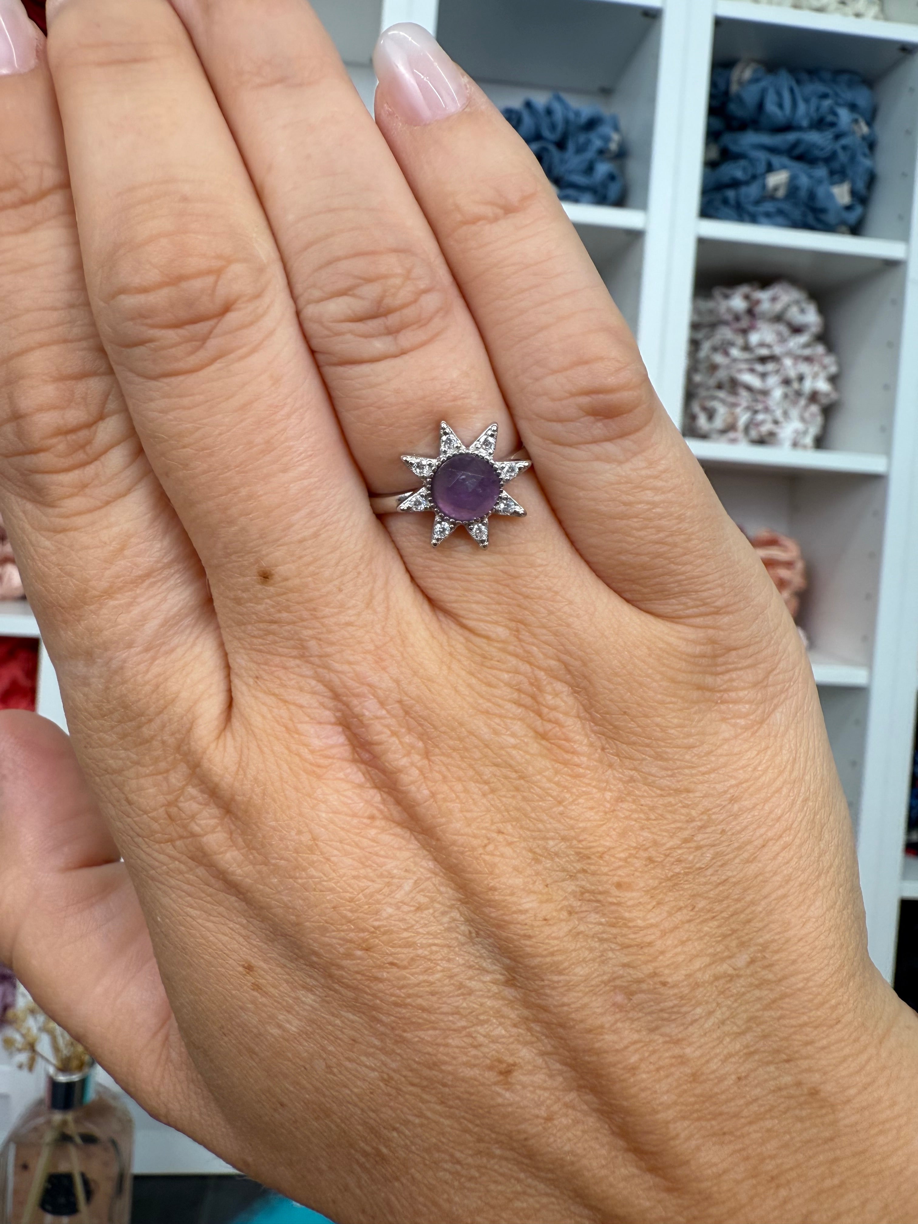 Amethyst Silber | Sonnen-Ring