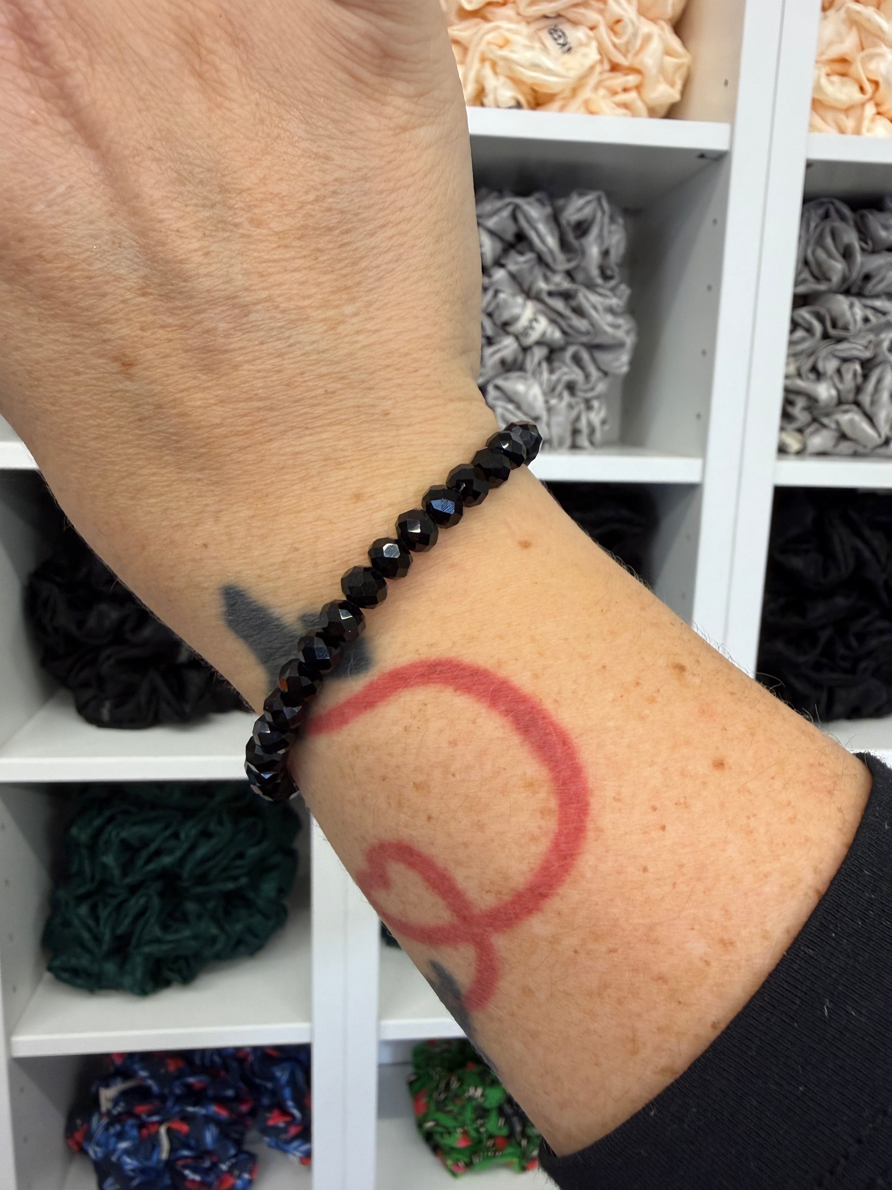 Glitzer Armbänder mit Puschel | Armband / HAAR-ANKER