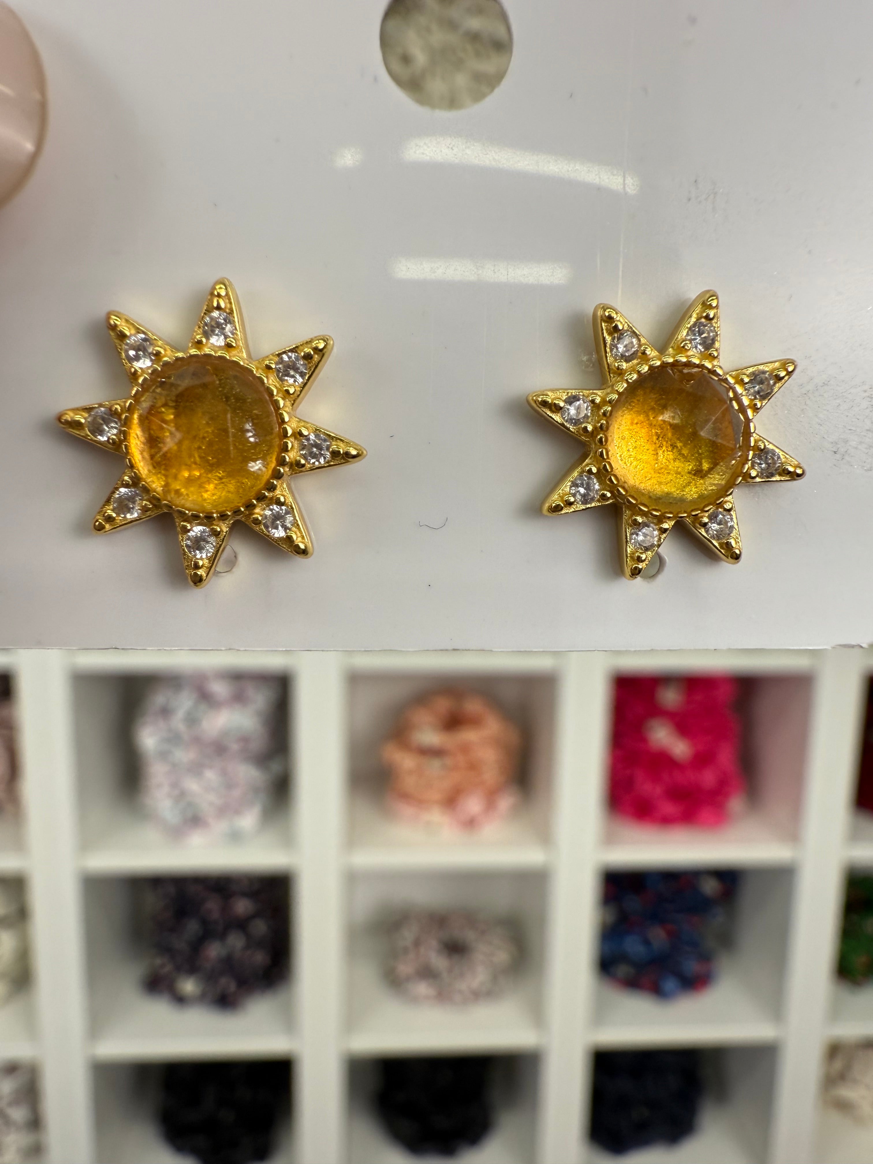 Citrin Gold | Sonnen-Ohrringe