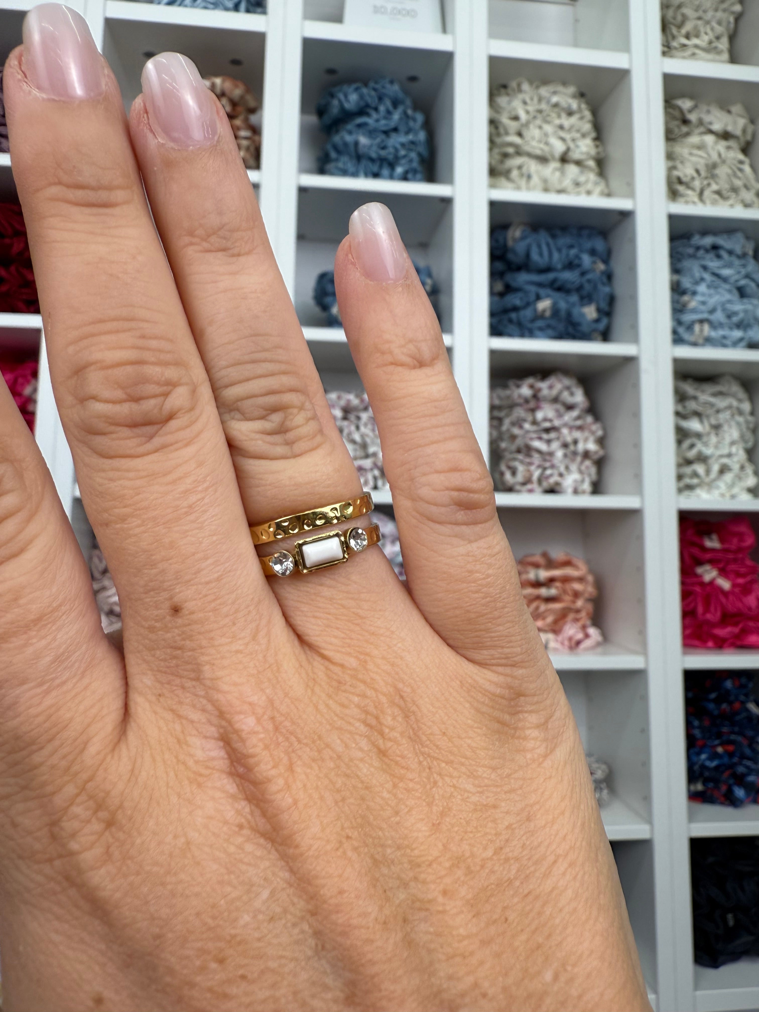 2er Ring mit Stein | Ring
