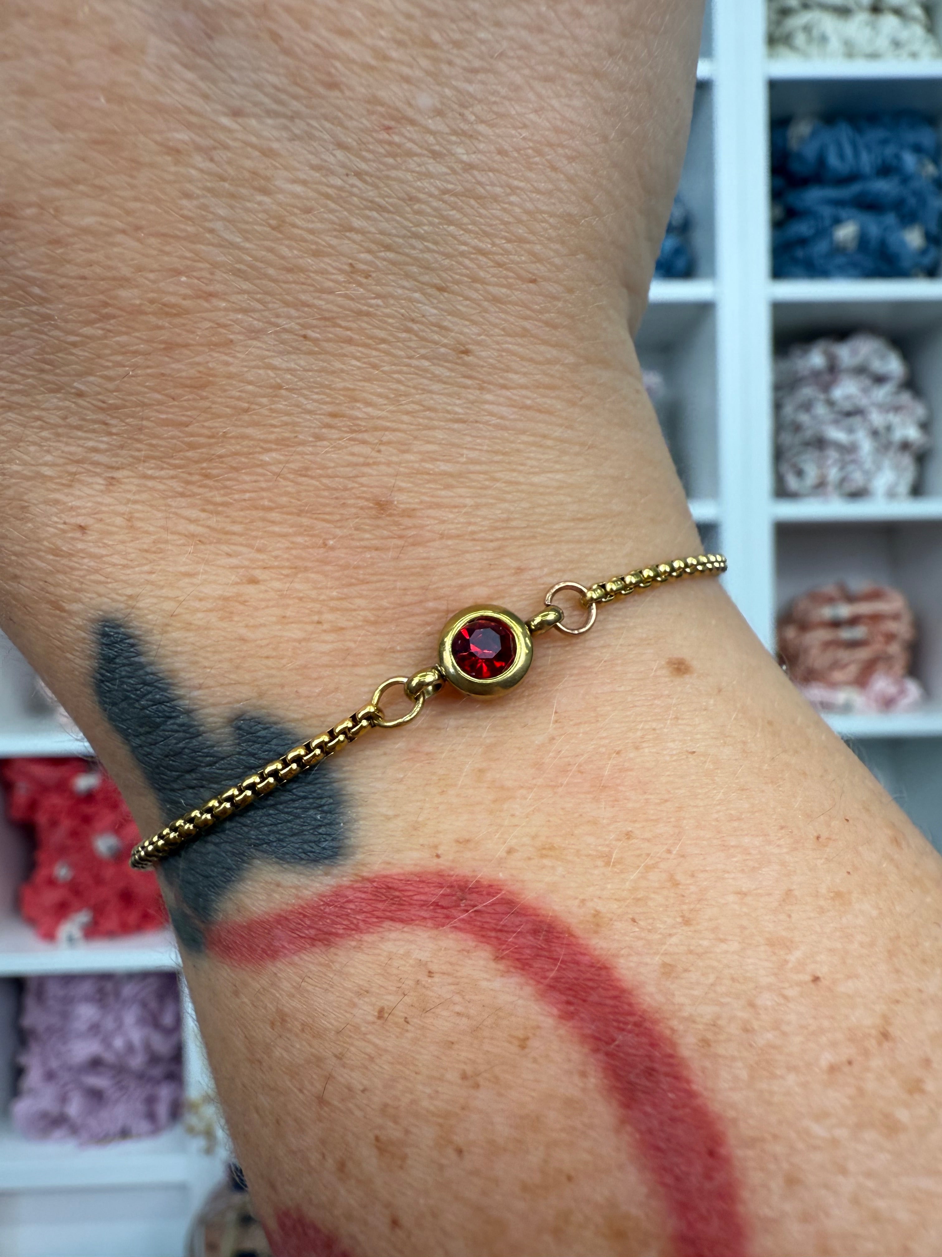 Armband mit Geburtsstein Gold | Armband