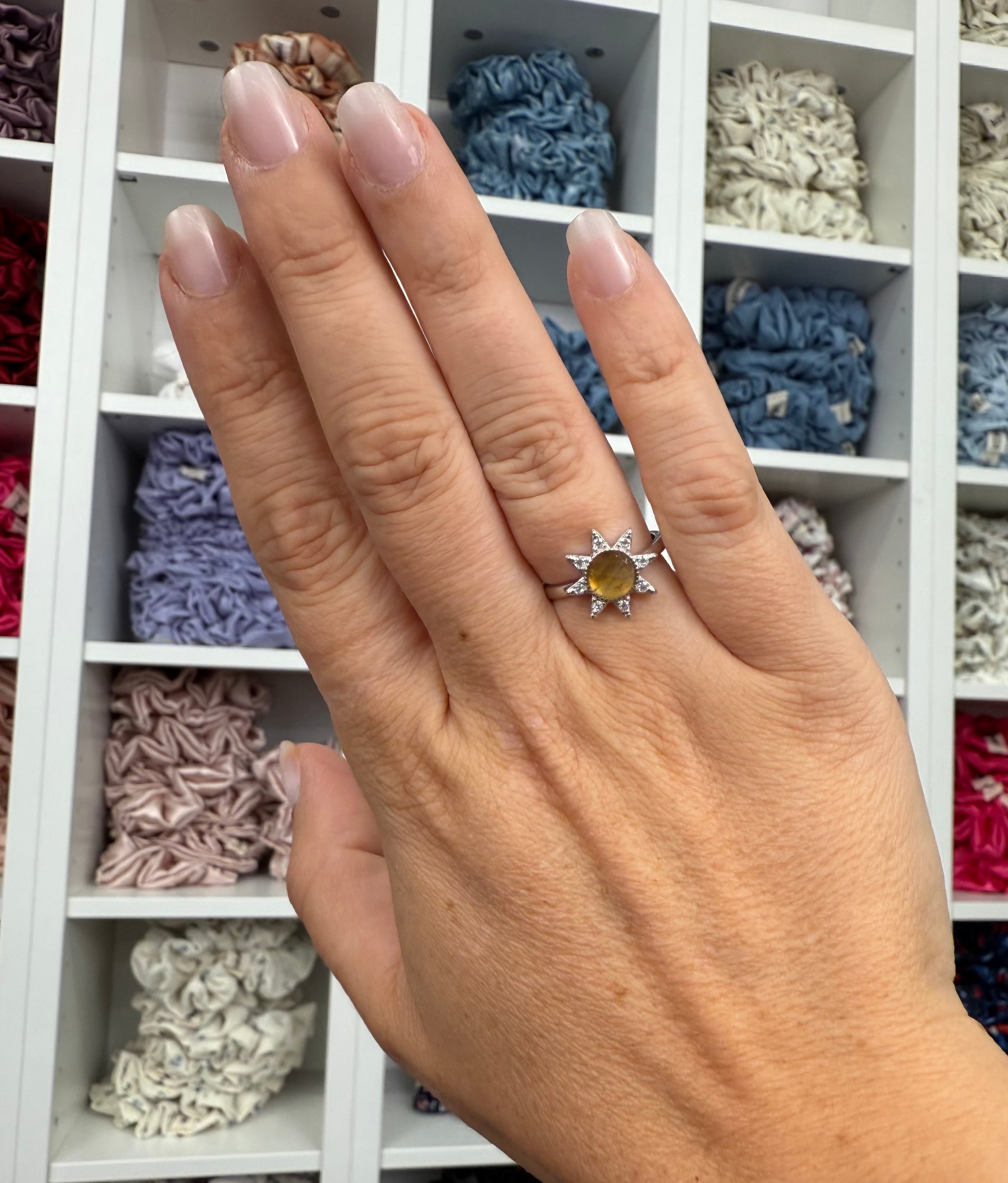 Citrin Silber | Sonnen-Ring