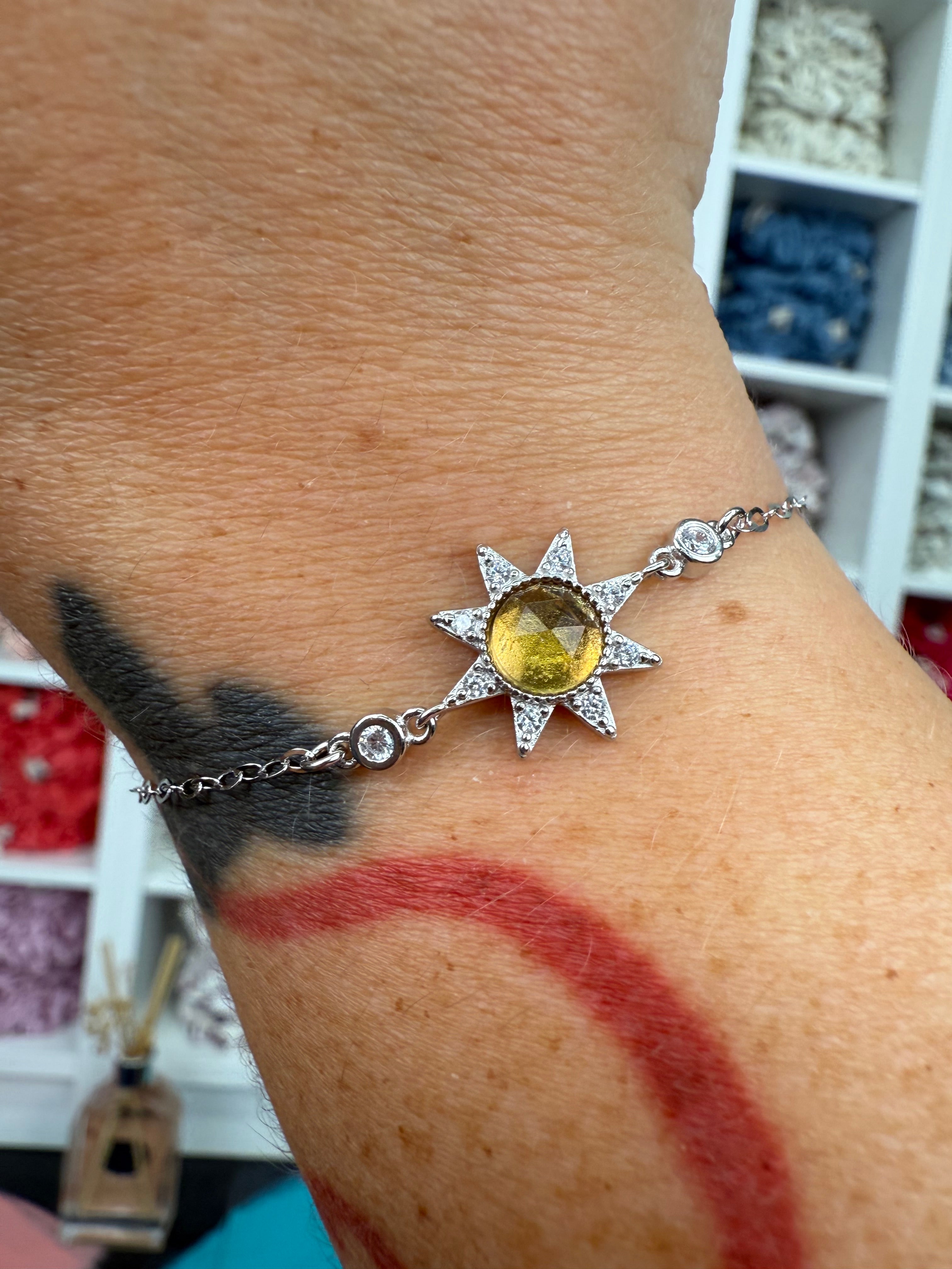 Citrin Silber | Sonnen-Armband