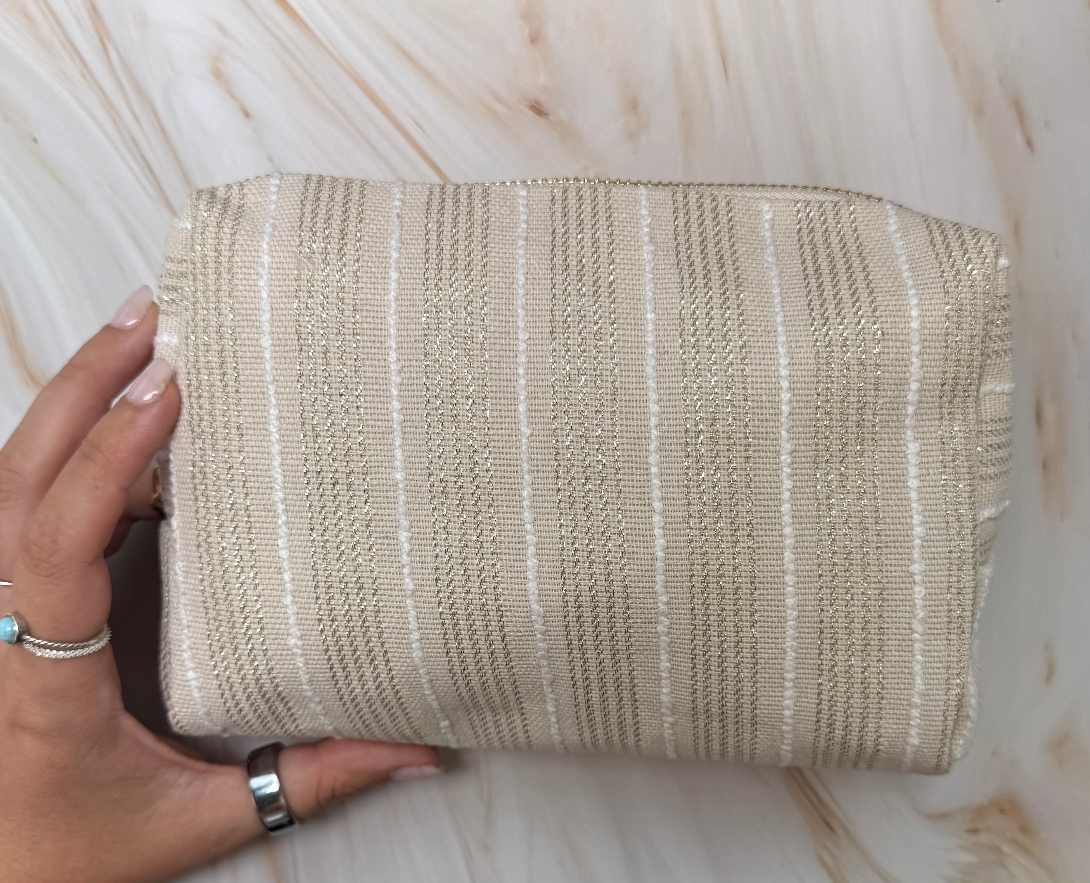 Vintage gestreift | Kosmetiktasche