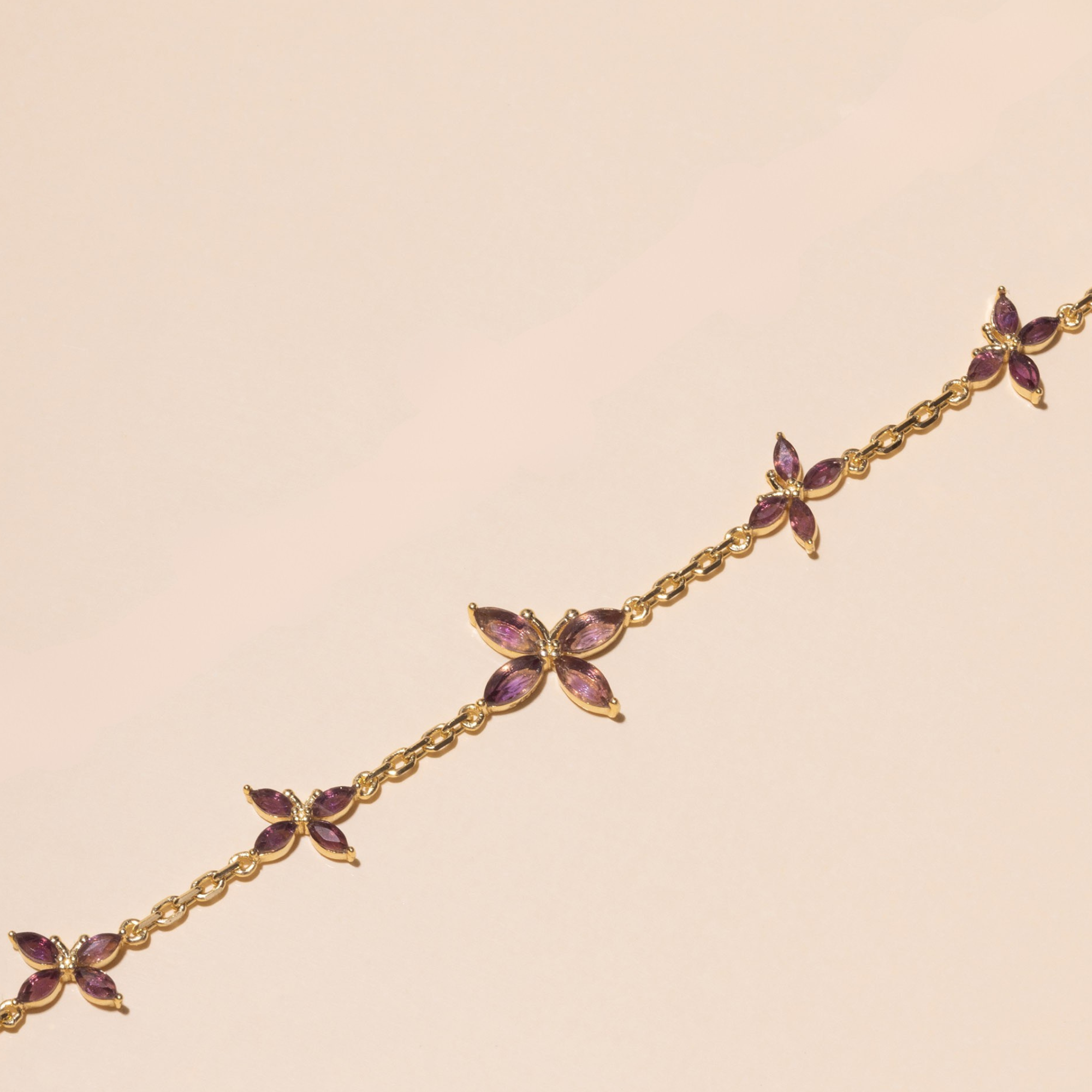 Armband 'Schmetterling mit Edelstein' – Gold | Armband