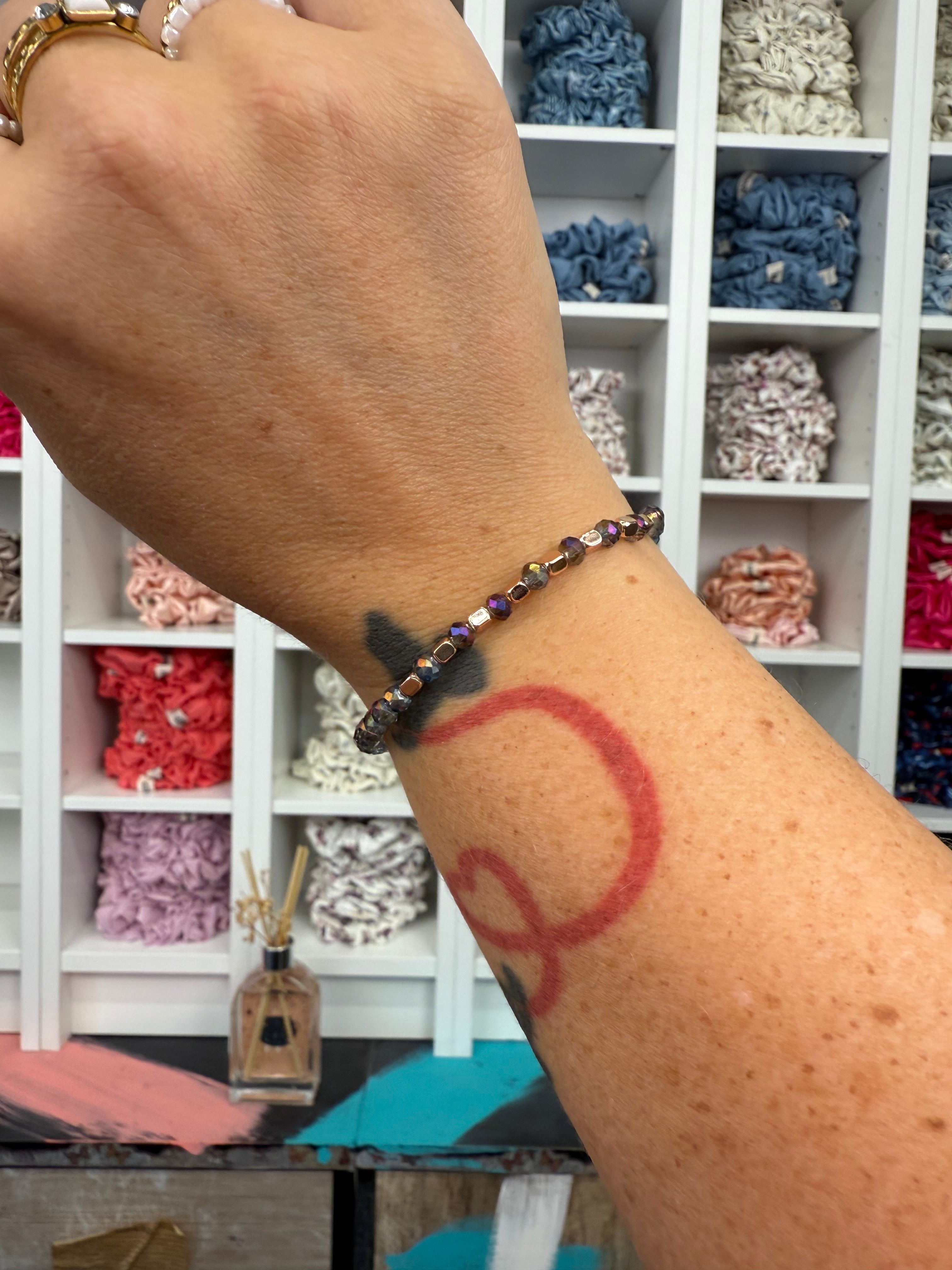 Facettierte Armbänder verschied. Farben | Armband