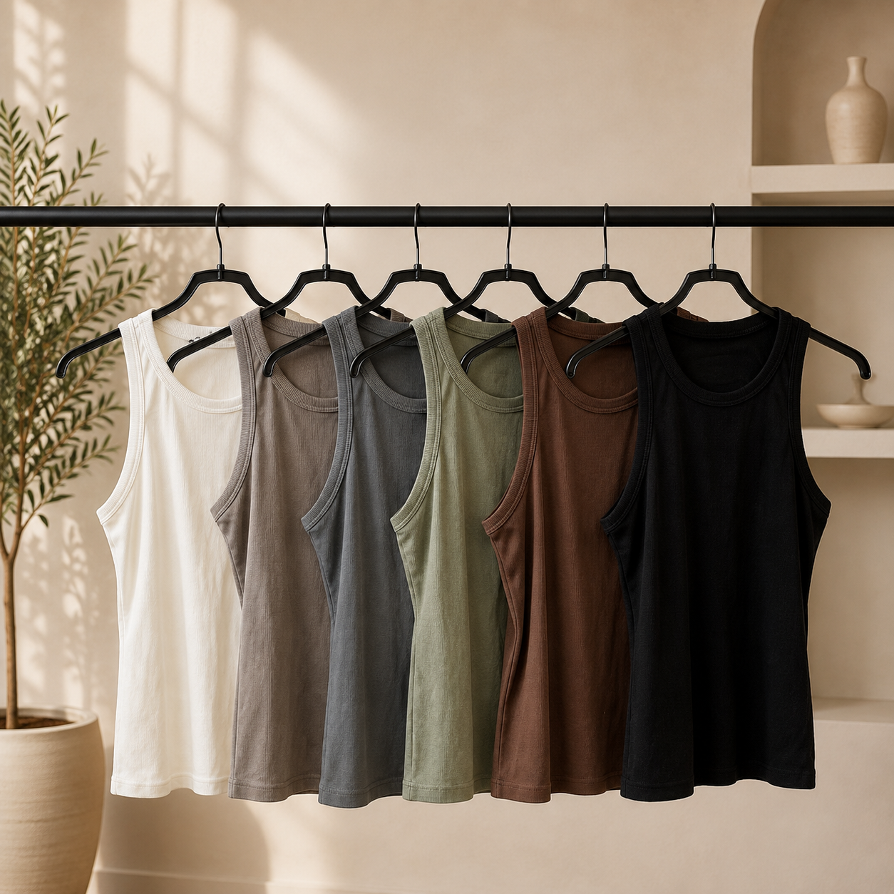 Basic-Top Ripp verschied. Farben | Shirt
